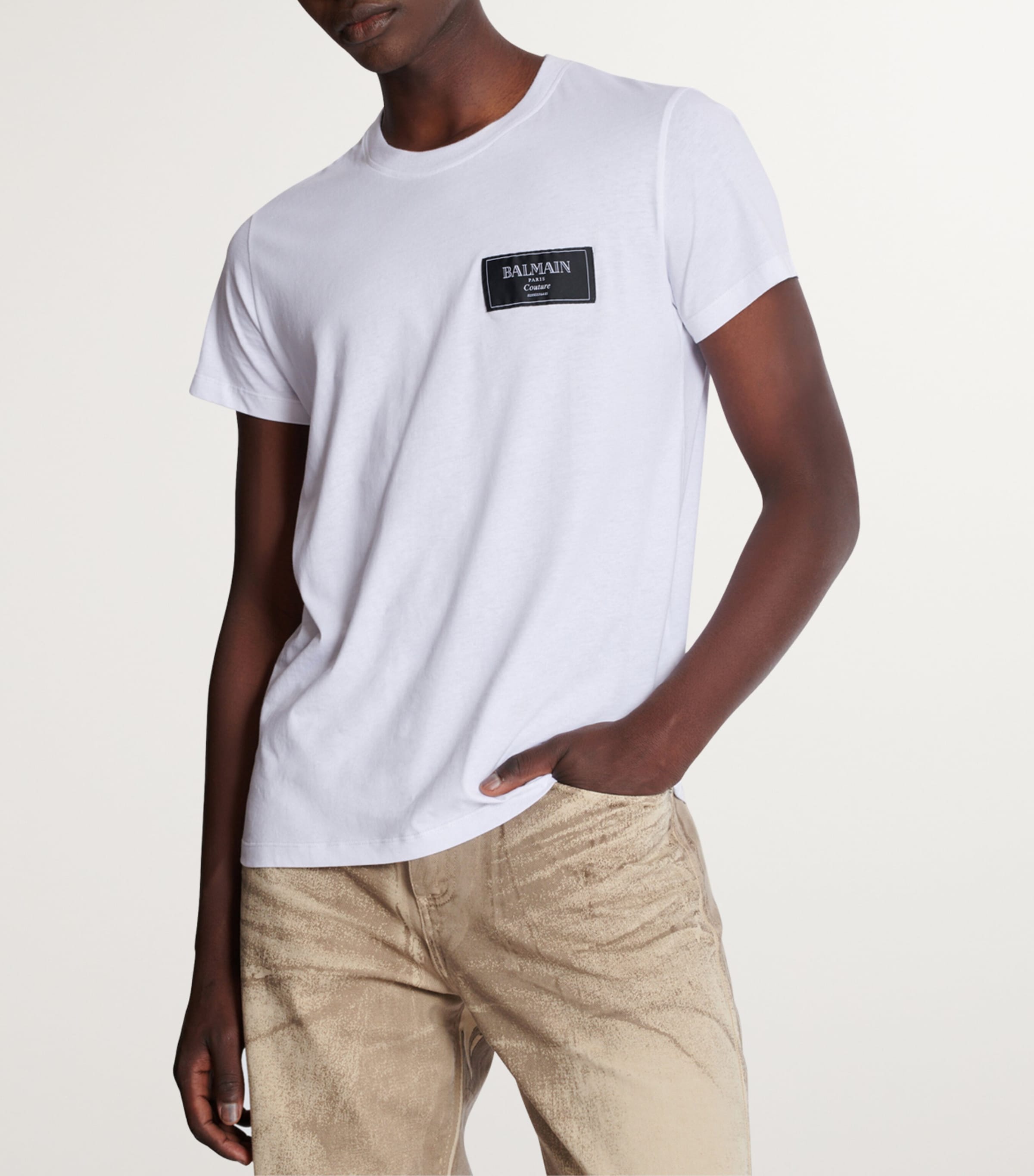 Cotton Logo Print T-Shirt 0FA BLANC Image 6