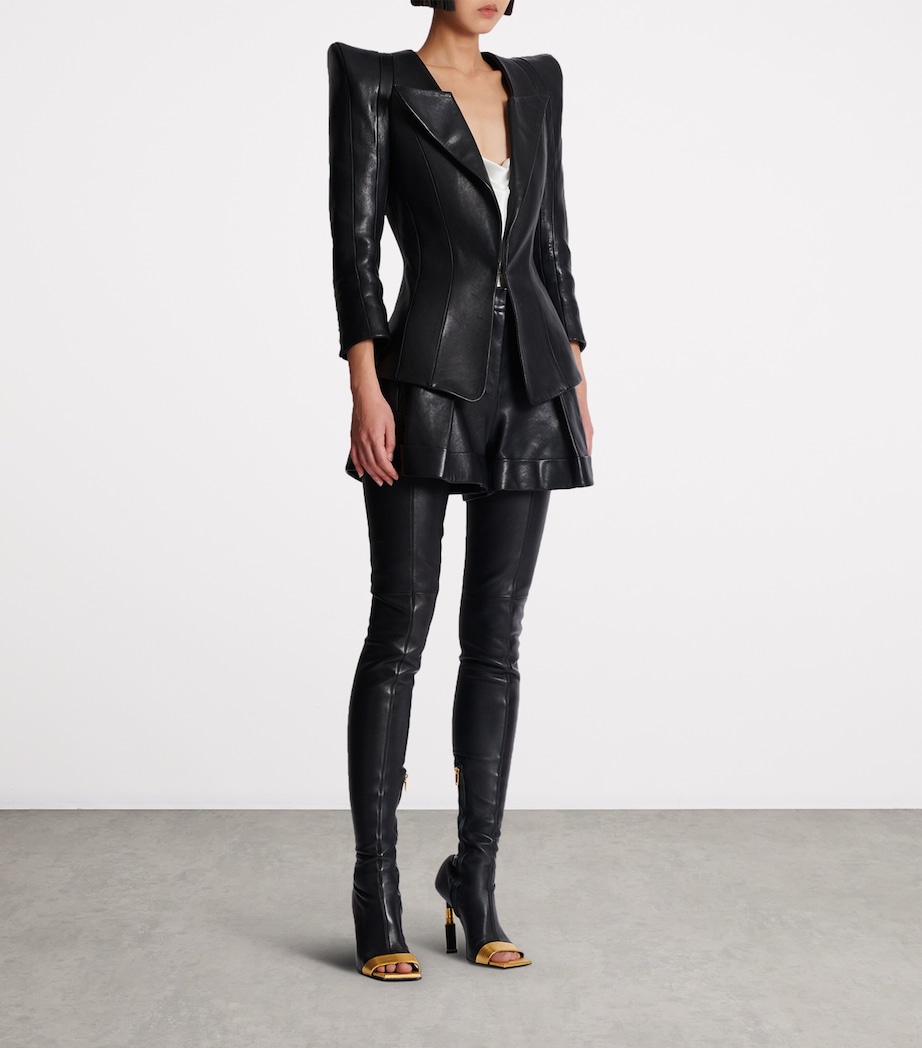 Leather Blazer 0PA NOIR Image 7