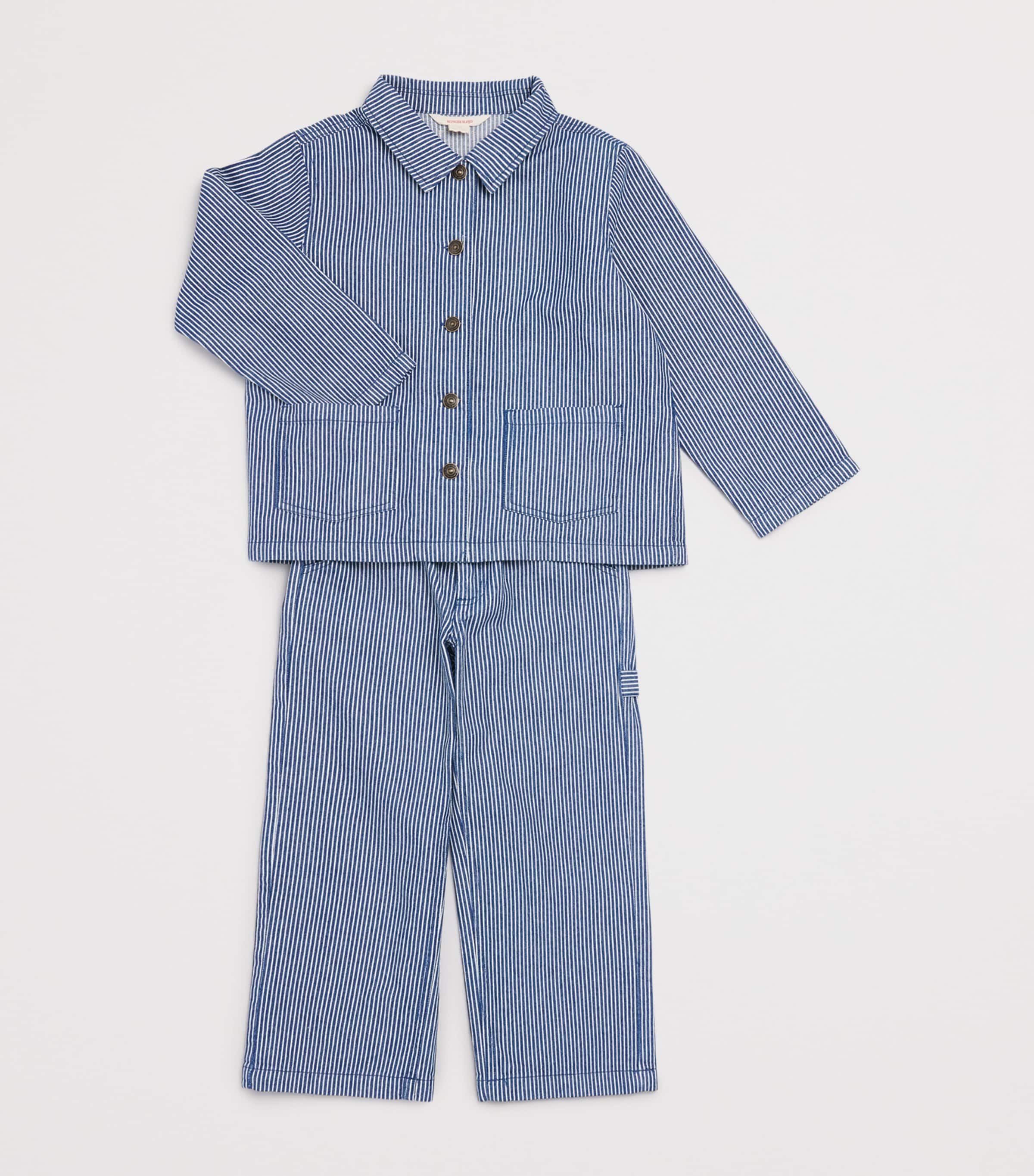 Organic Cotton Luc Jacket (9 Months - 10 Years) BLUE STRIPE Image 3