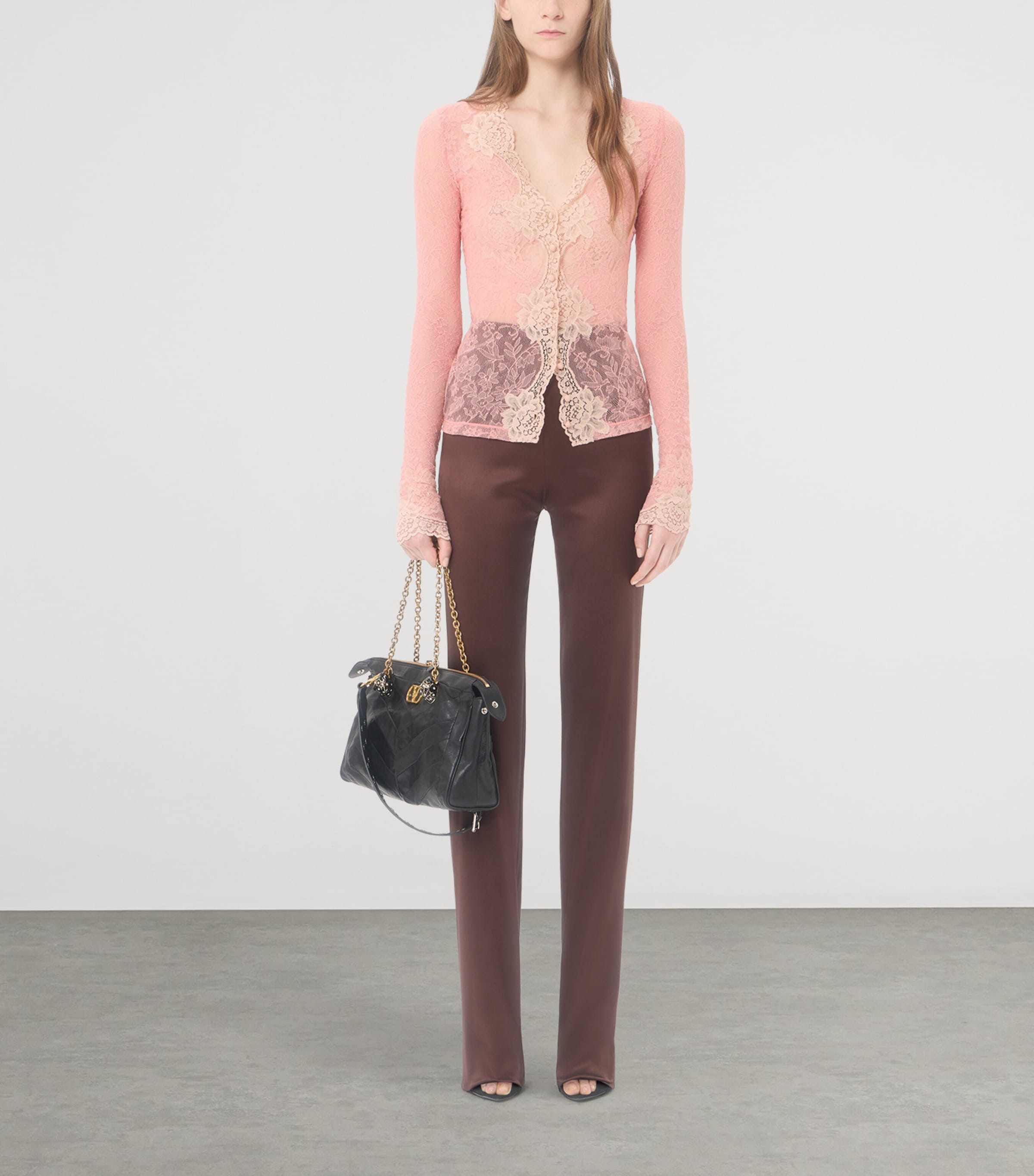 Valentino Womens Lace V-Neck Cardigan Image 5