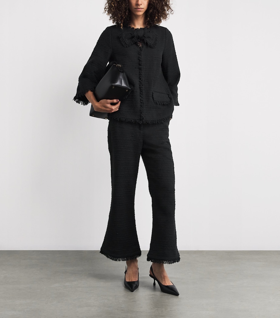 Cotton-Blend Diana Blouse 050 BLACK Image 2