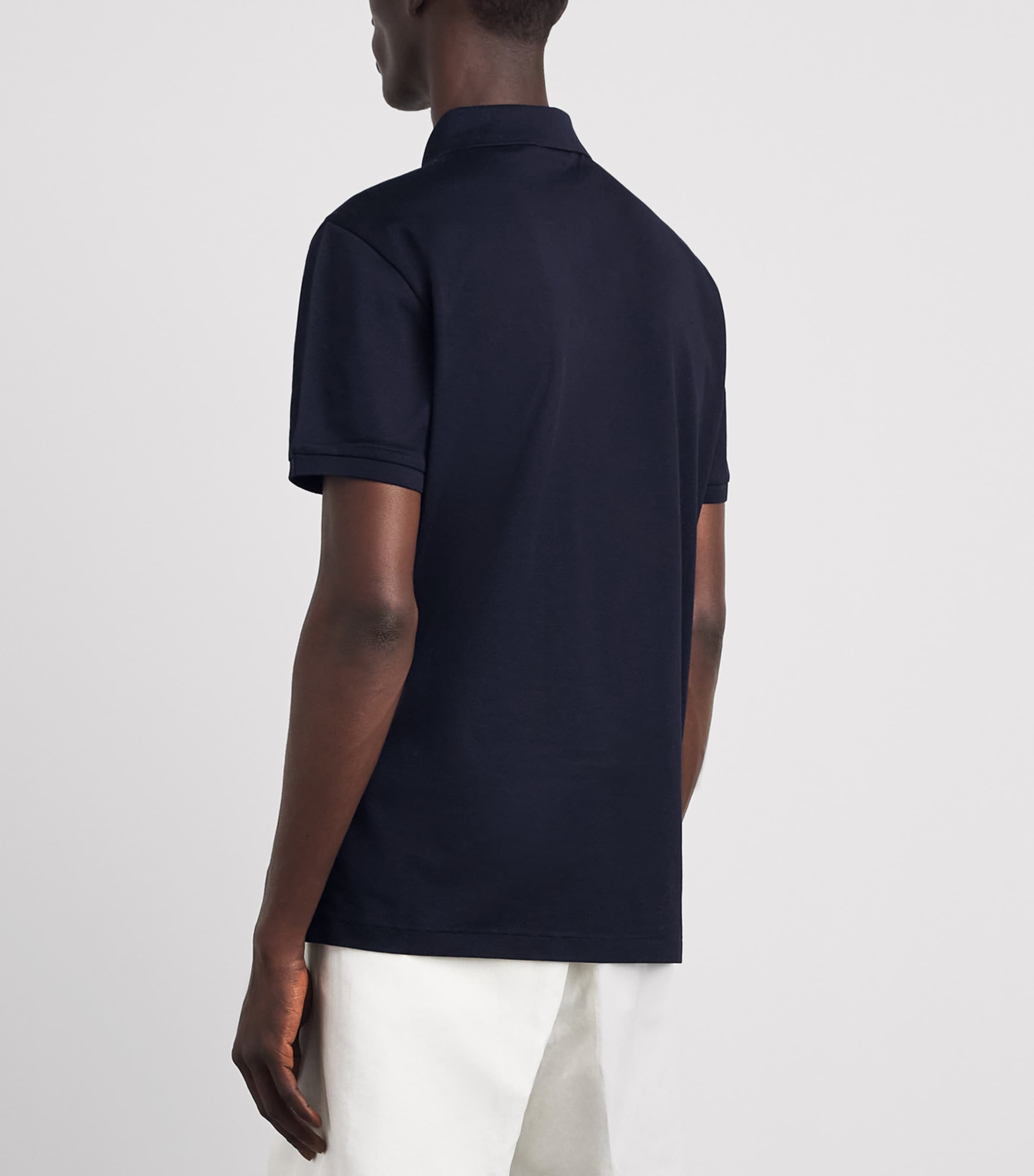 Ralph Lauren Purple Label Navy Custom Slim Polo Shirt | Harrods US