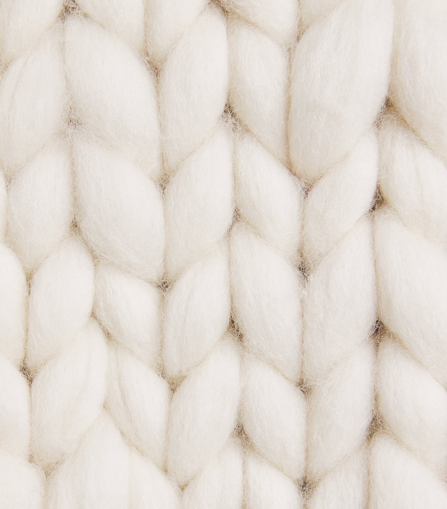 Lauren Aston Merino Wool Knitted Stocking Natural White Image 3