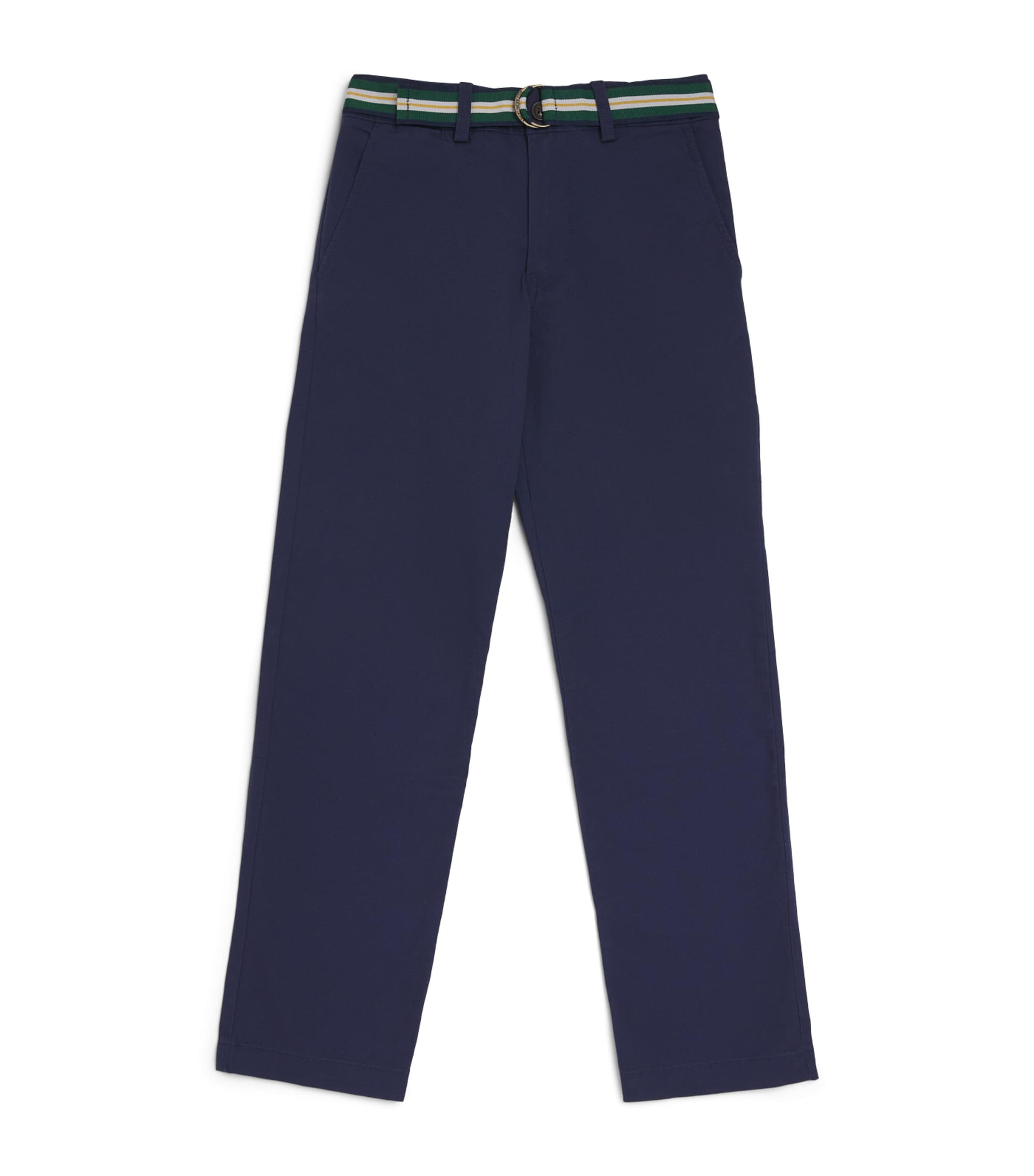 Ralph Lauren Kids Stretch-Cotton Belted Bedford Trousers (8-16 Years) Newport Navy Image 1
