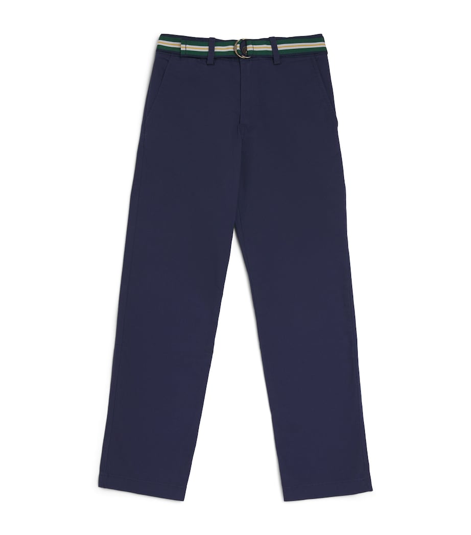 Ralph Lauren Kids Stretch-Cotton Belted Bedford Trousers (8-16 Years) Newport Navy Image 1