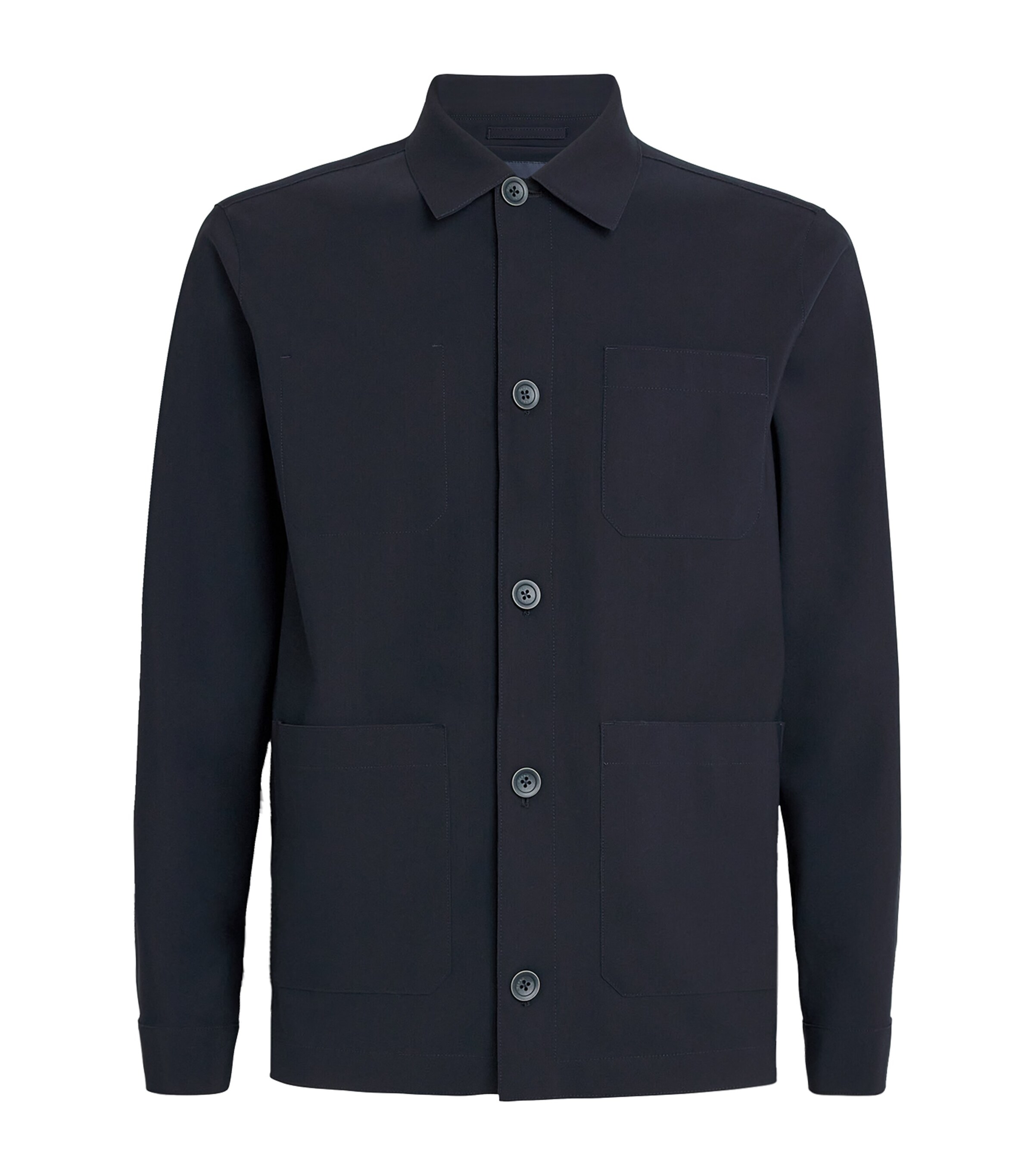Collard Shirt Jacket 9200BLU NAVY Image 1