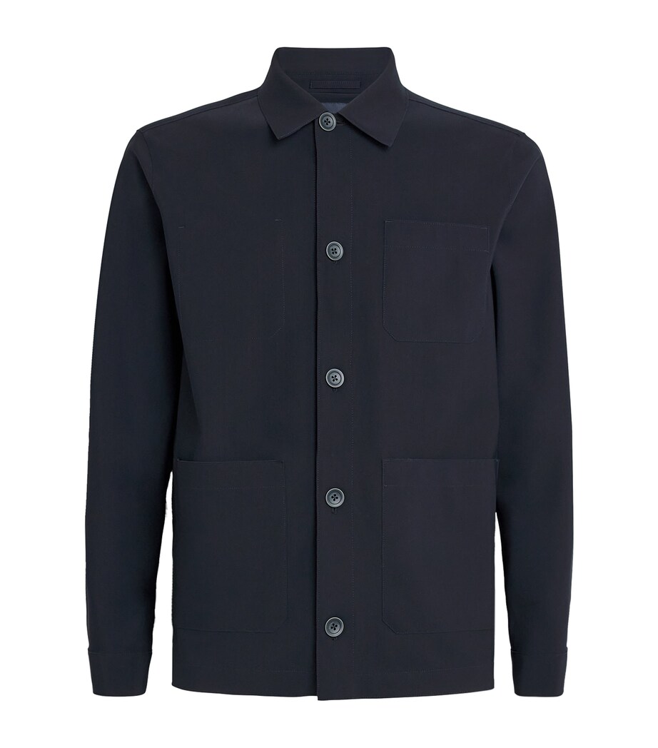 Collard Shirt Jacket 9200BLU NAVY Image 1