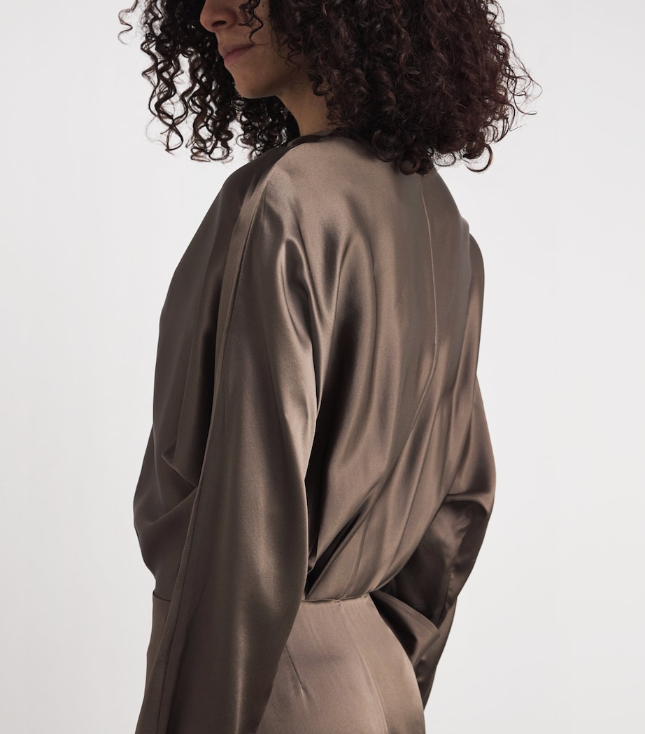 Silk-Blend Phoebe Maxi Dress TRUFFLE Image 6