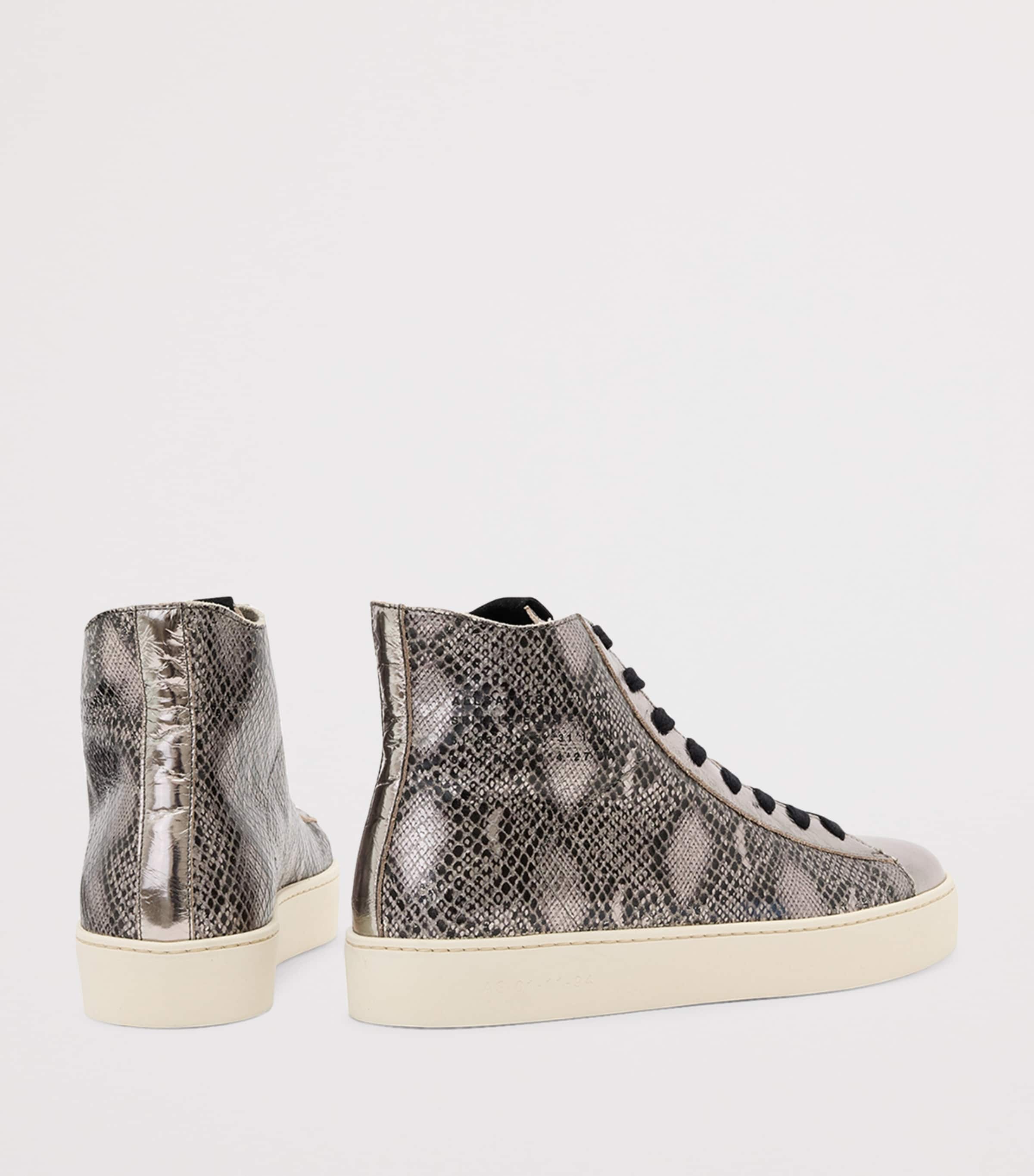 Leather Tana High-Top Sneakers SILVER/BLACK Image 2