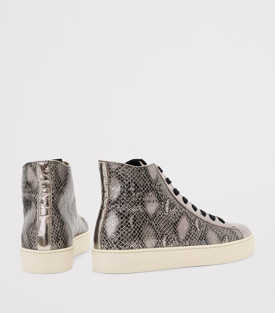 Leather Tana High-Top Sneakers SILVER/BLACK Image 2