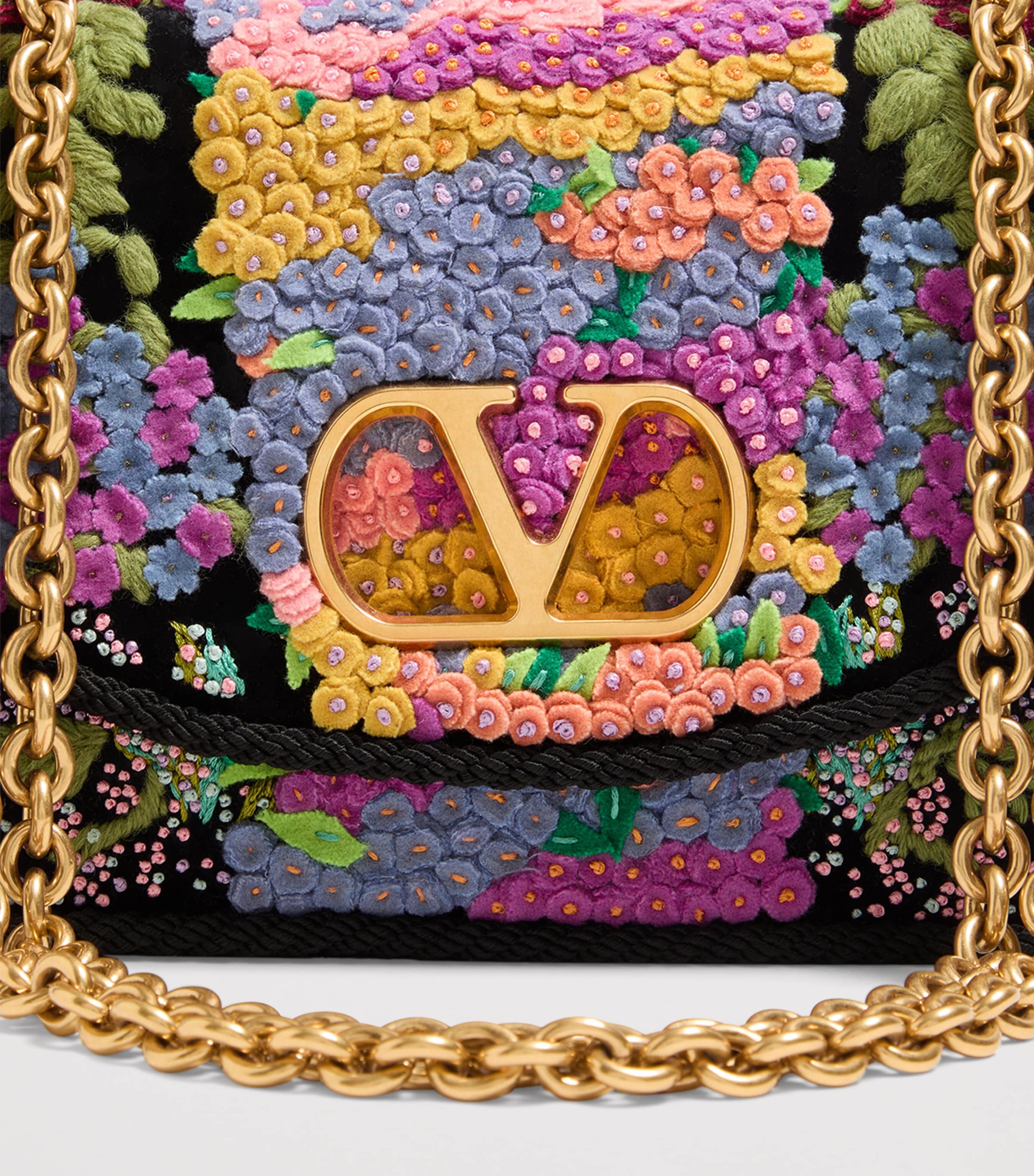 Cotton Embroidered Vain Shoulder Bag N96 Image 6