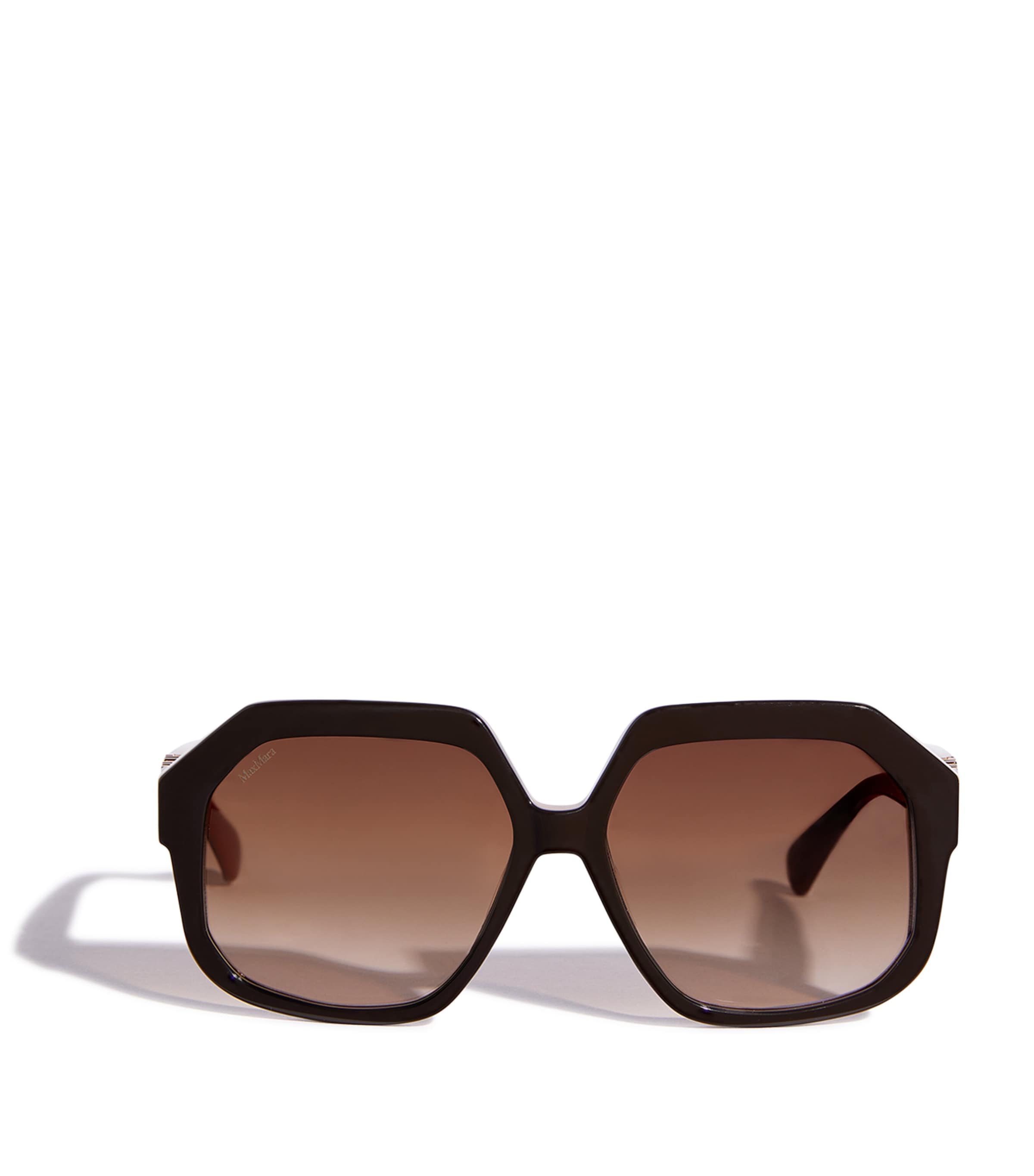 Max Mara Oversized Hexagon Sunglasses In Brown