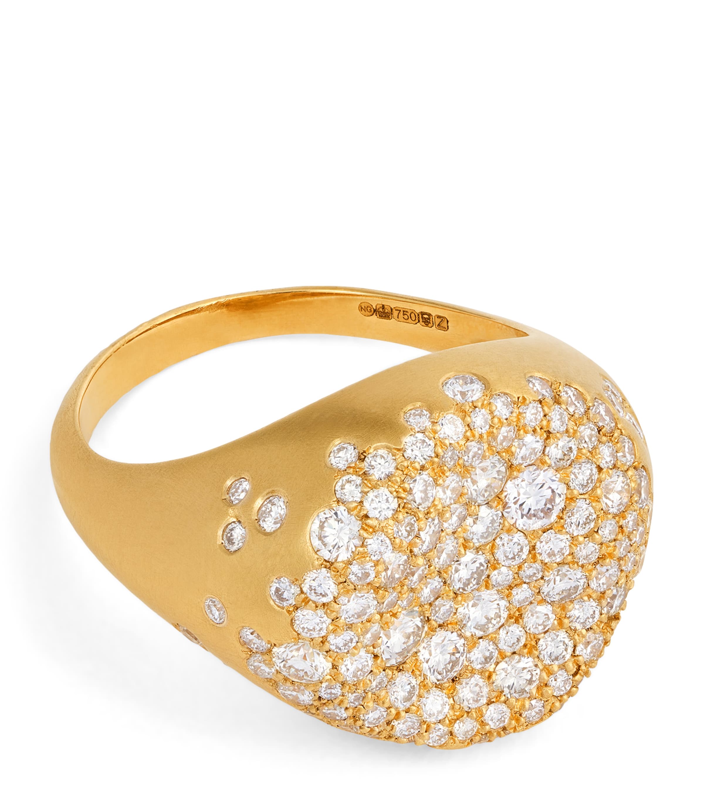 Nada Ghazal Yellow Gold And Diamond Malak Ring In Gold