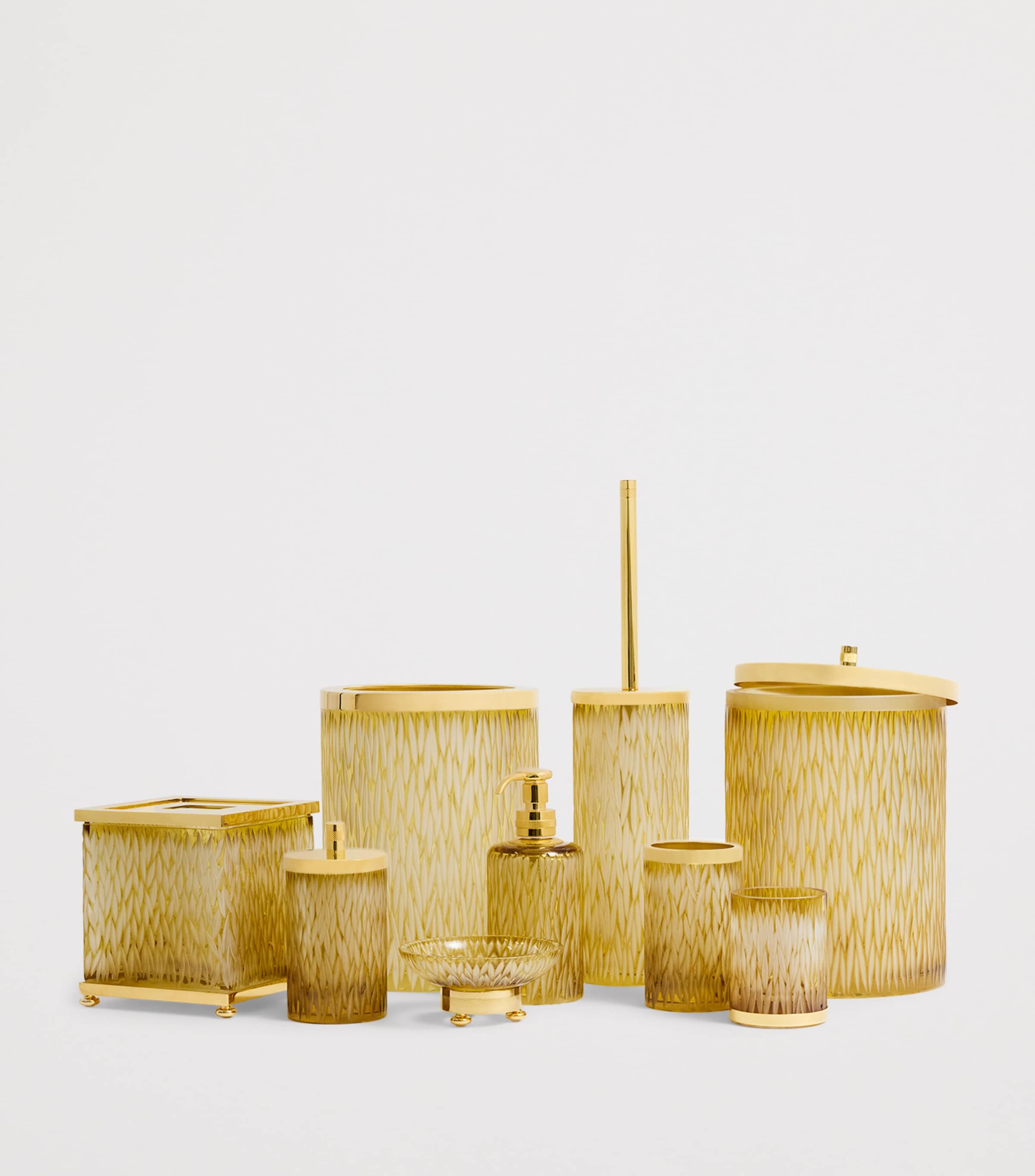 Crystal Amber Tissue Box AMBER/GOLD Image 2