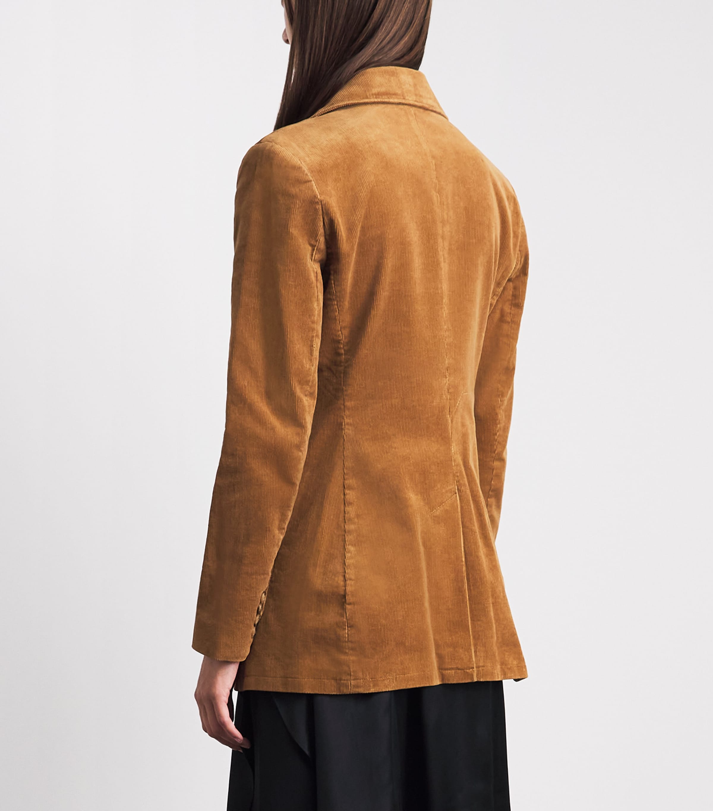 Polo Ralph Lauren Womens Corduroy Single-Breasted Blazer Tan Image 5