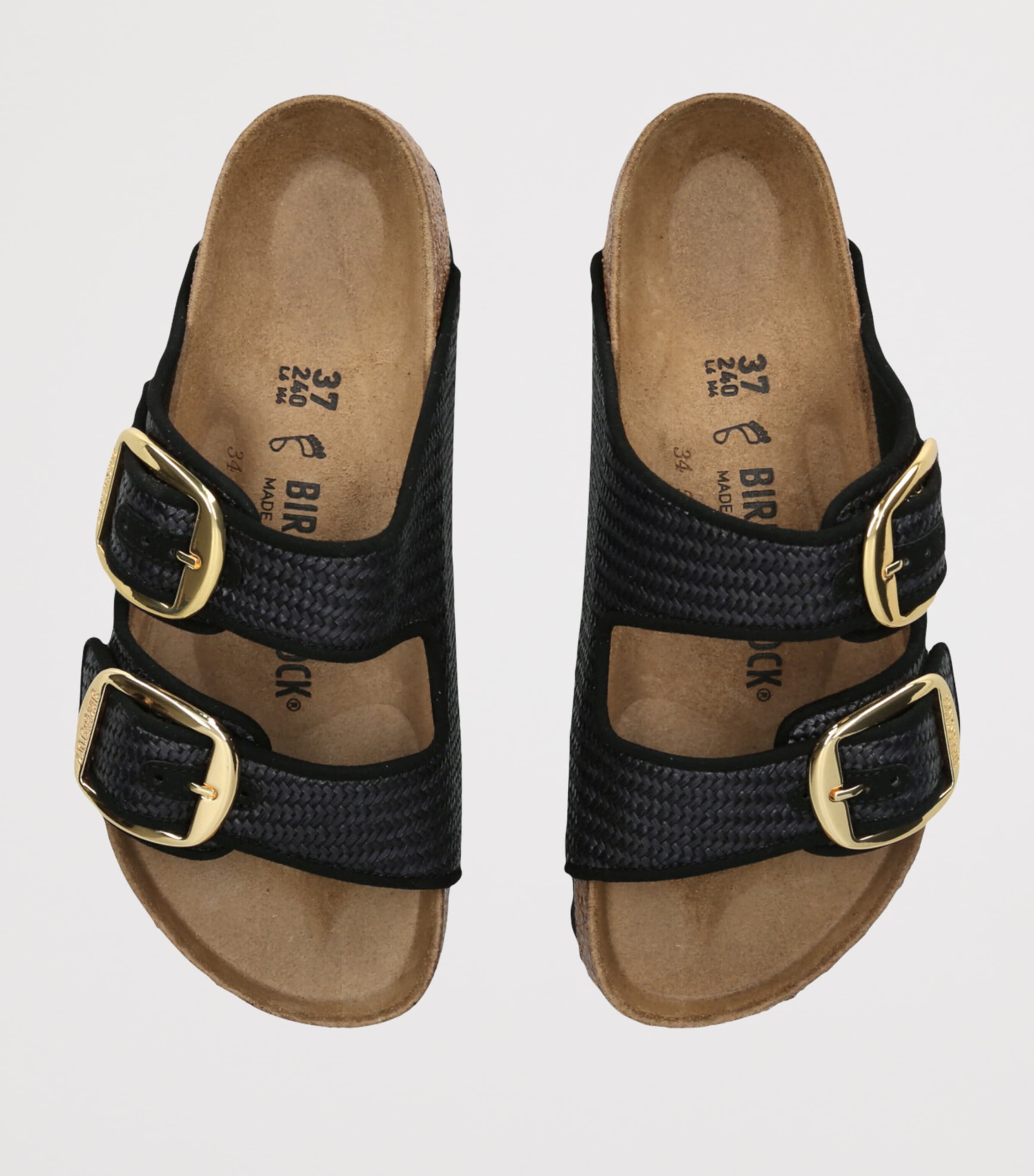 Raffia Arizona Sandals BLACK Image 4
