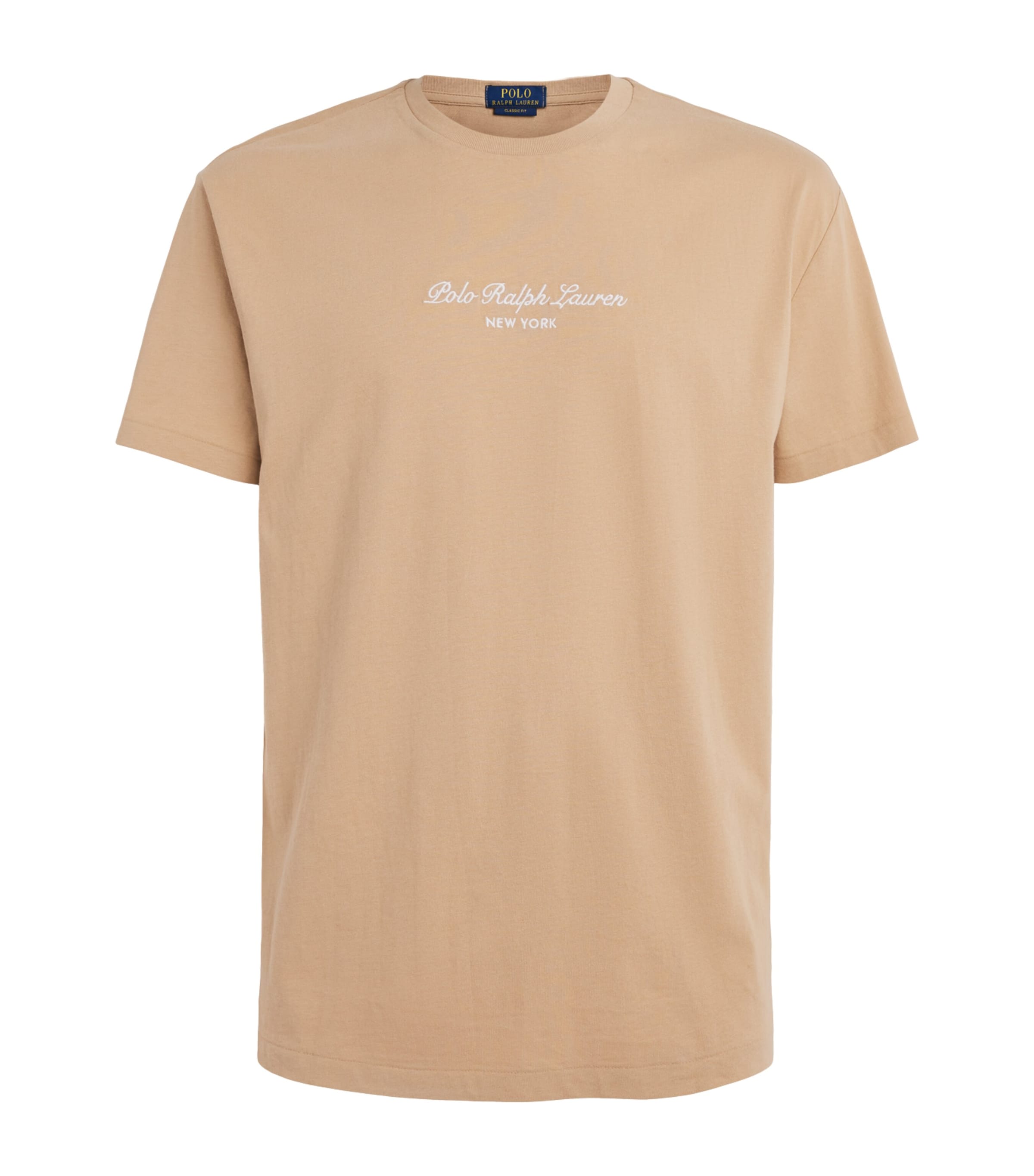 Polo Ralph Lauren Mens Cotton Embroidered Logo T-Shirt Vintage Khaki Image 1