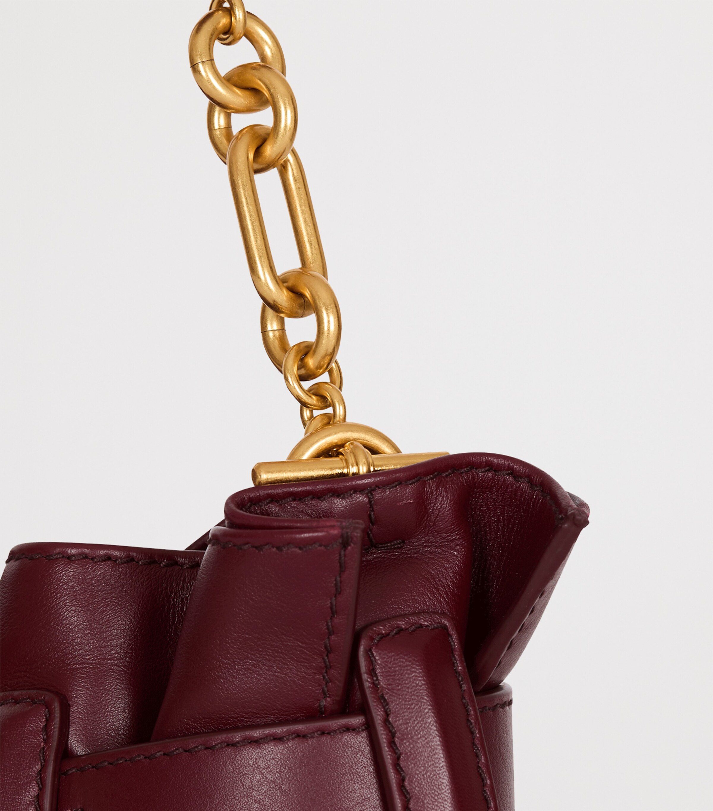 Balmain Mini Leather Anthem Shoulder Bag Aubergine Image 7