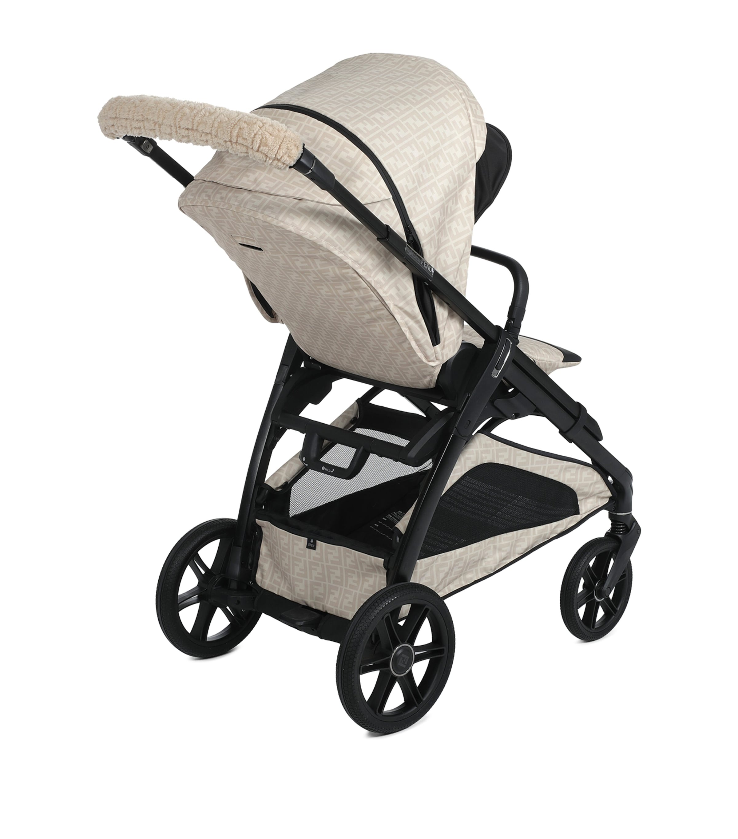 Shearling-Trim Logo Stroller F0D8J BEIGE+NERO Image 2
