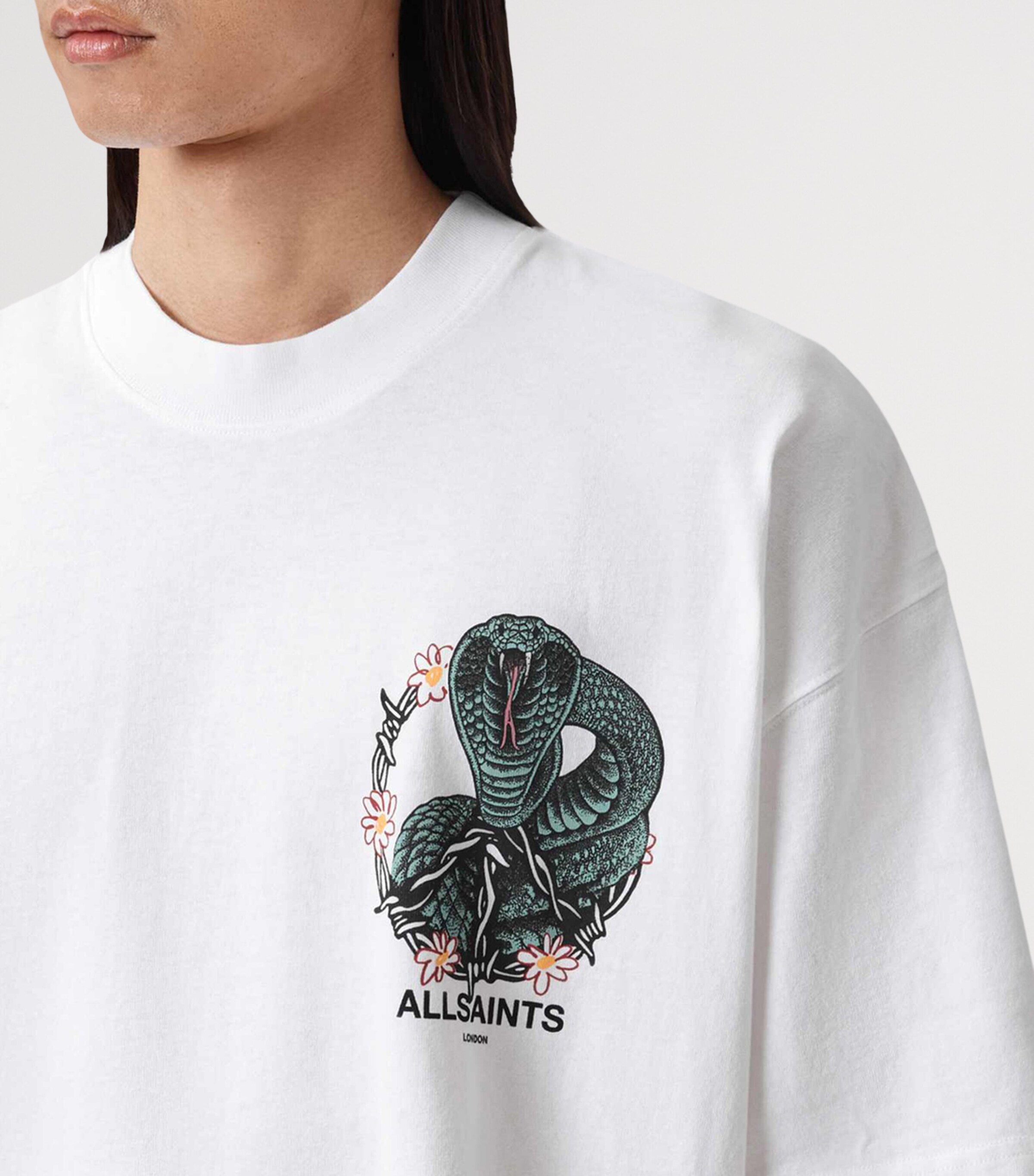 Cotton Snakebite Graphic T-Shirt OPTIC WHITE Image 9