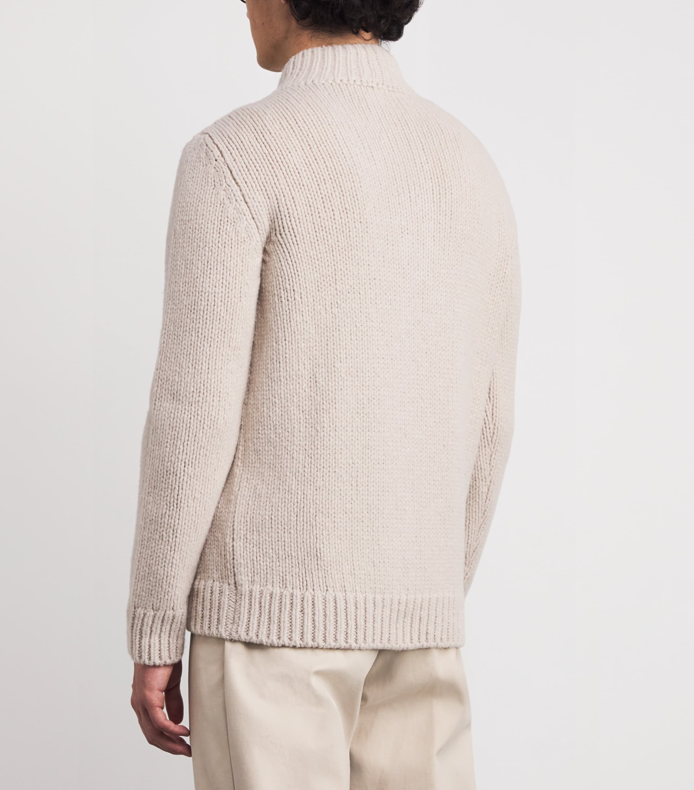 Wool Quarter-Zip Sweater SABBIA Image 4