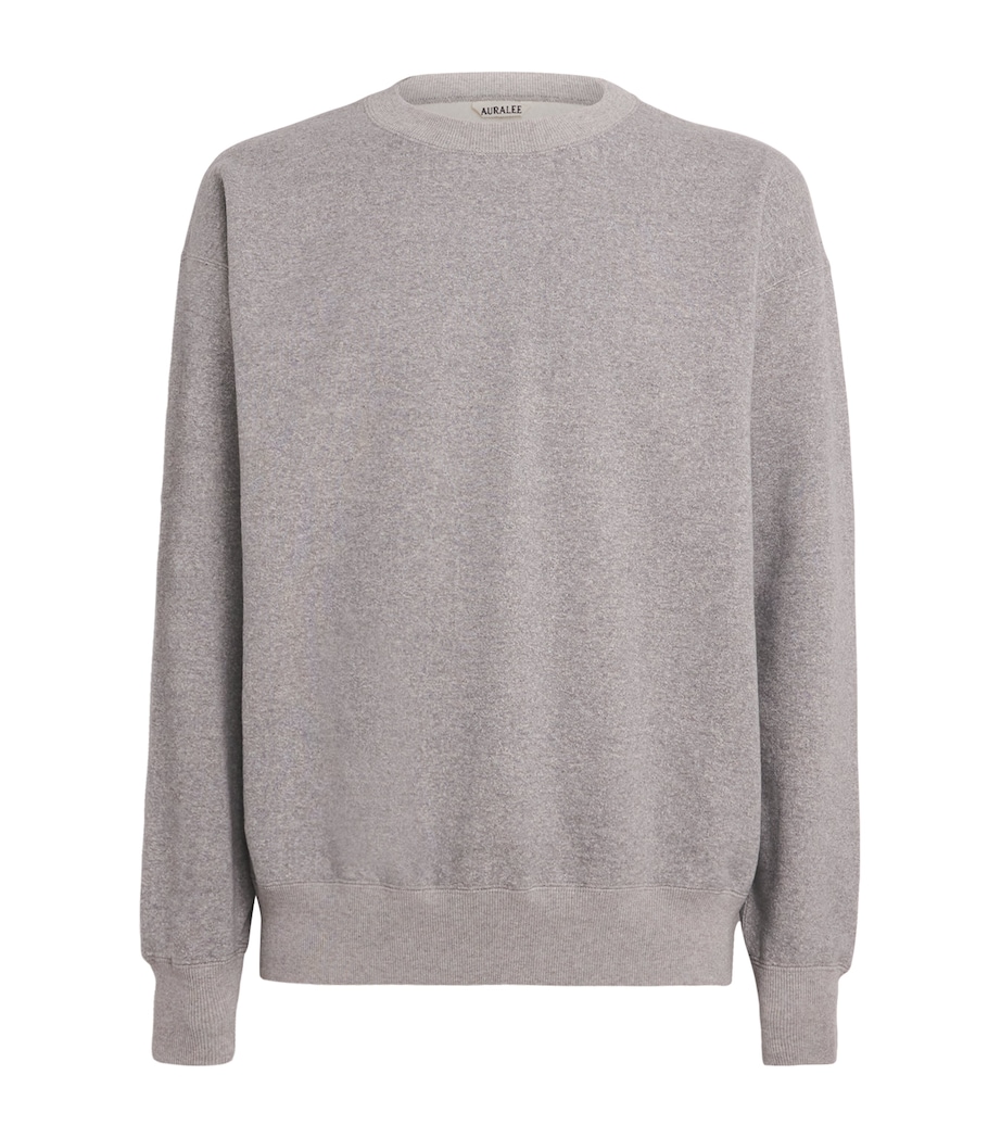 Cotton Smooth Soft Sweatshirt TOP GRAY Image 1