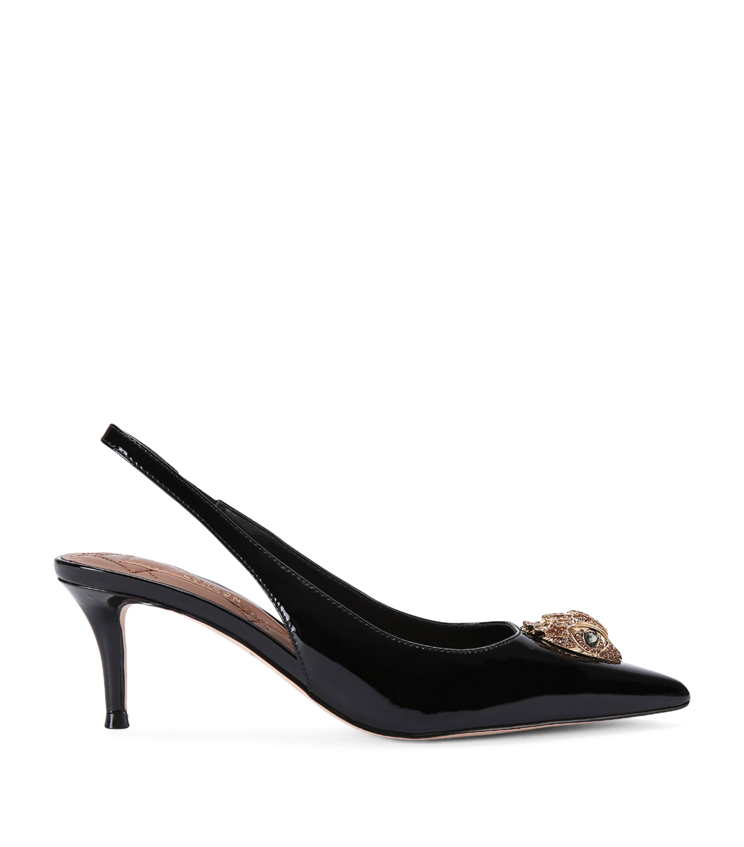 Patent Leather Belgravia Slingback Pumps BLACK Image 3