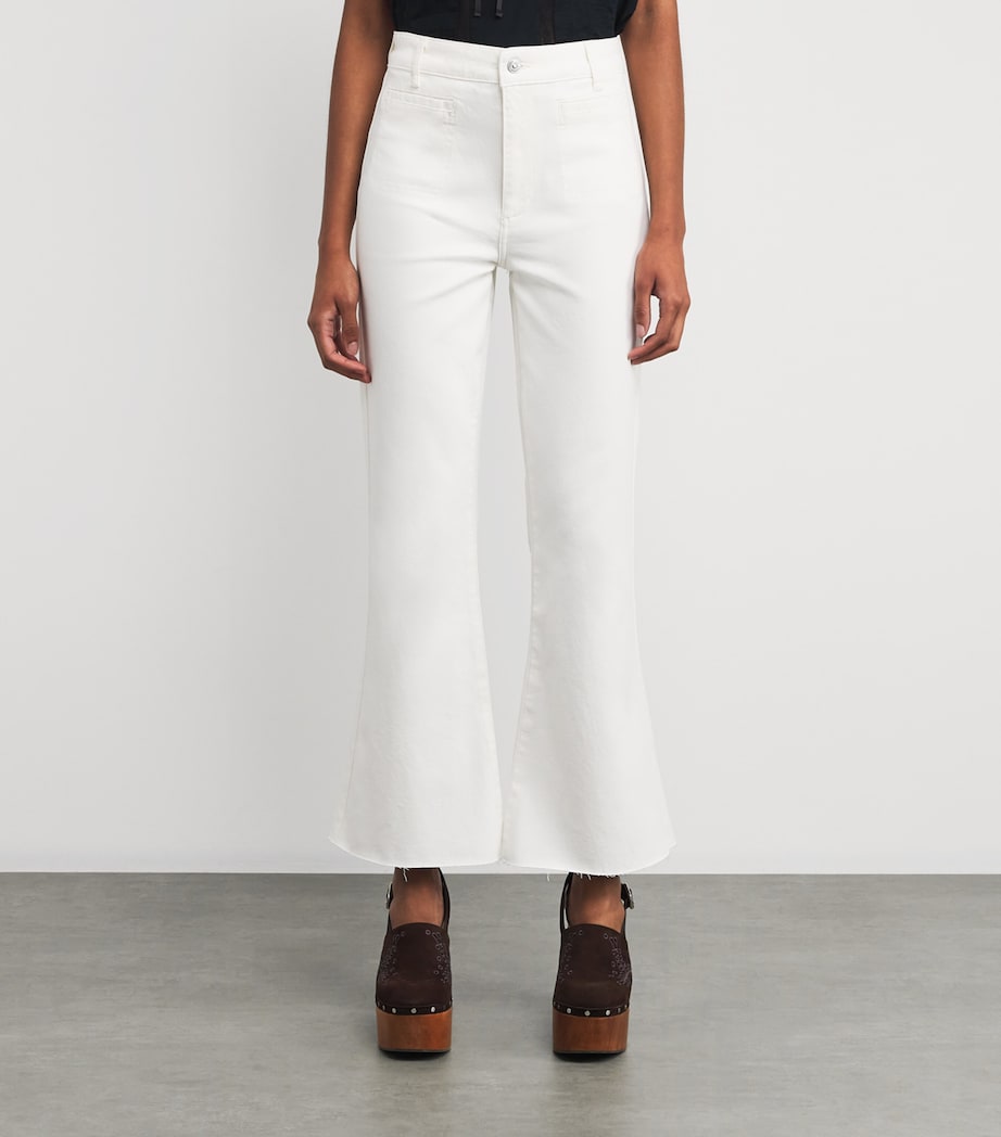 Marlow Skimmer Flared Jeans TONAL ECRU Image 3