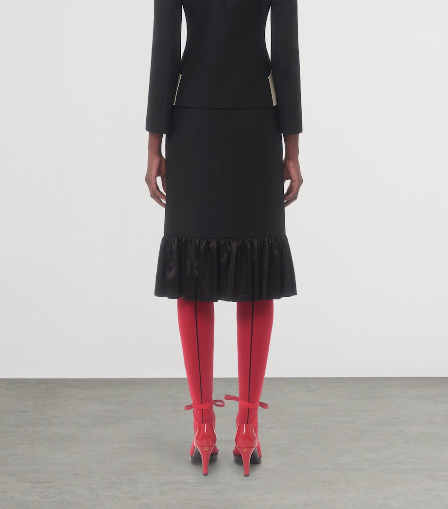 Ruffle-Trim Midi Skirt 0NO Image 4