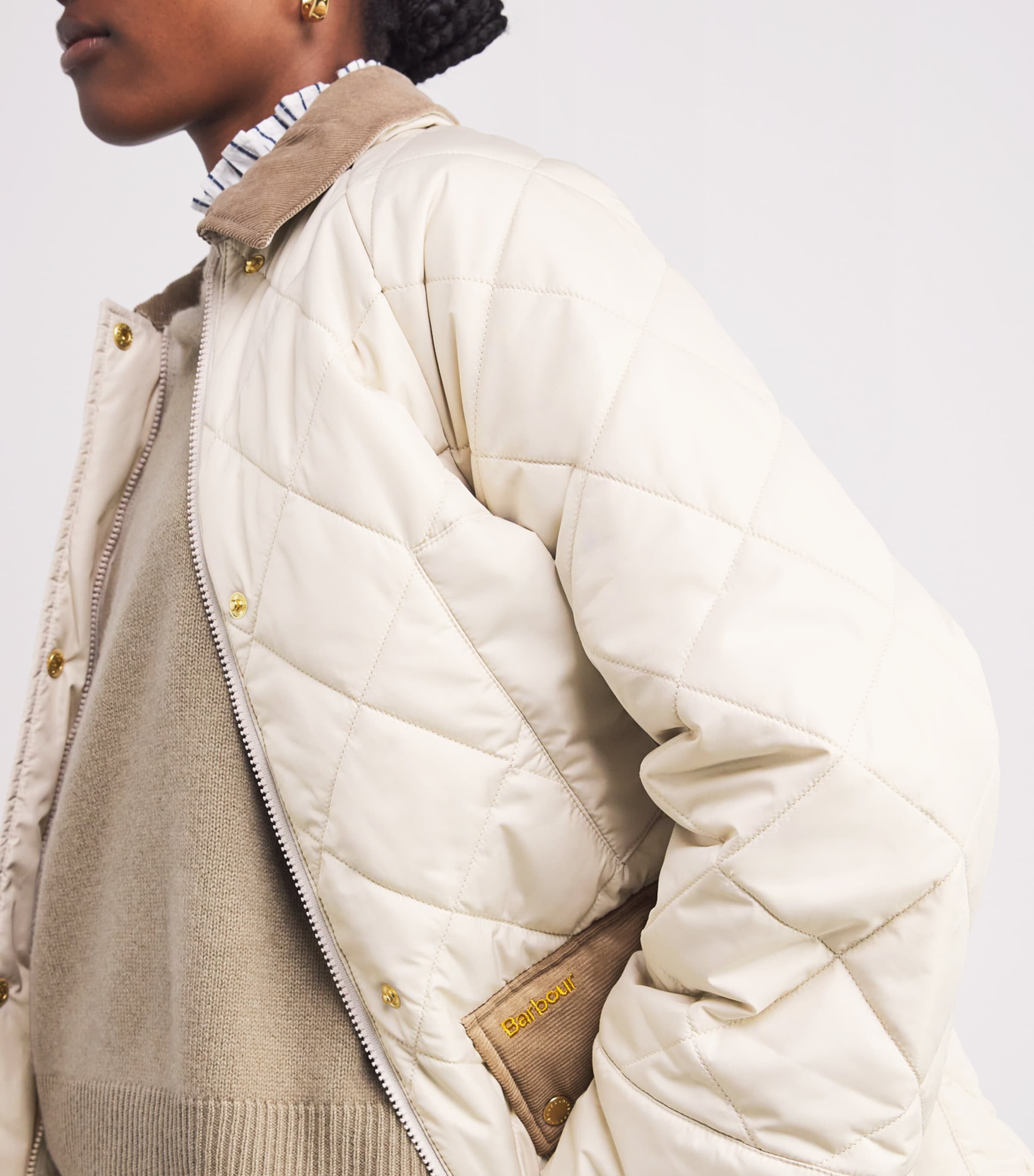Quilted Aldburgh Jacket OATMEAL/ANCIENT TRTN Image 6