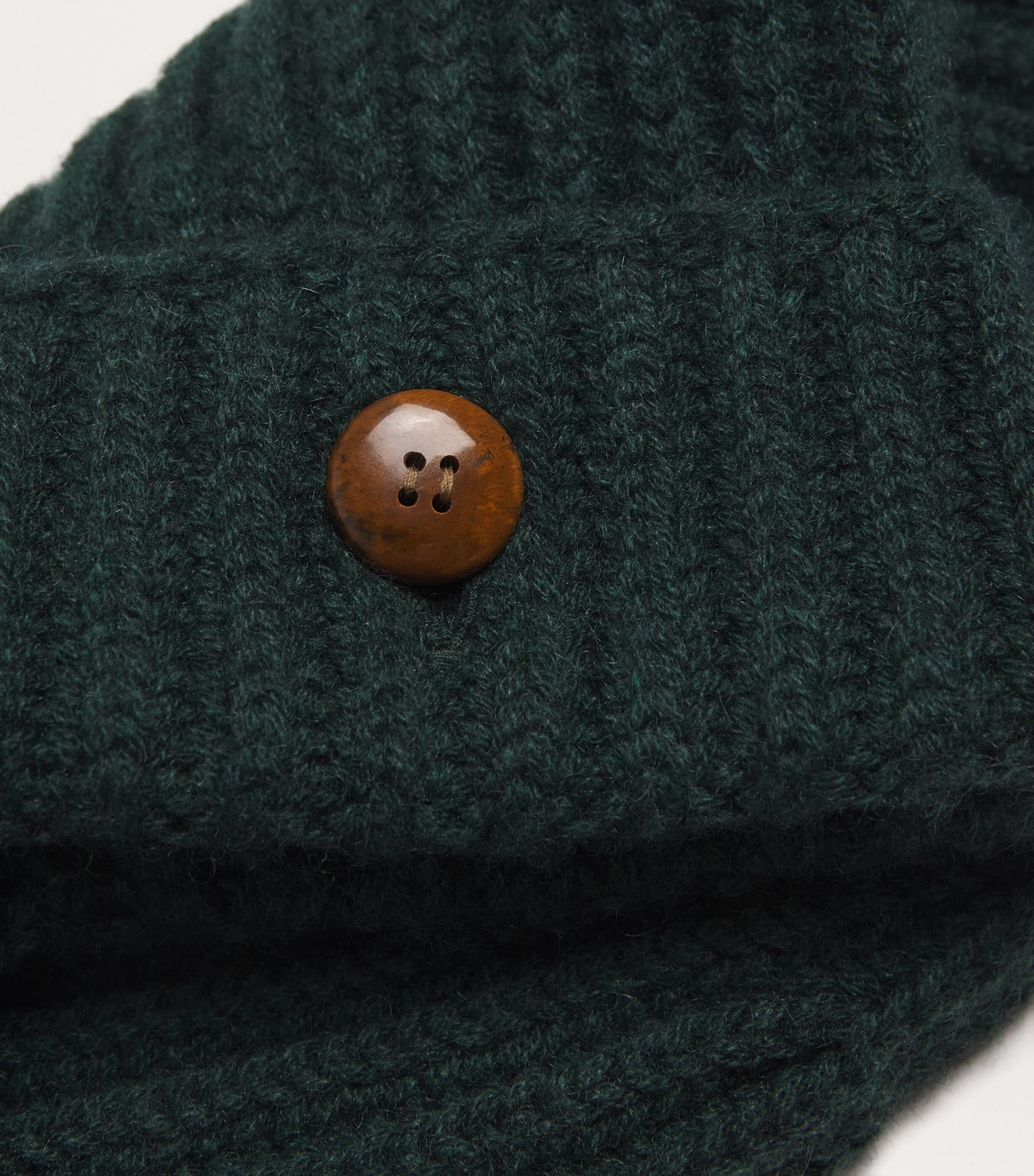 Unisex Cashmere Molly Hogan Beanie FOREST GREEN Image 3