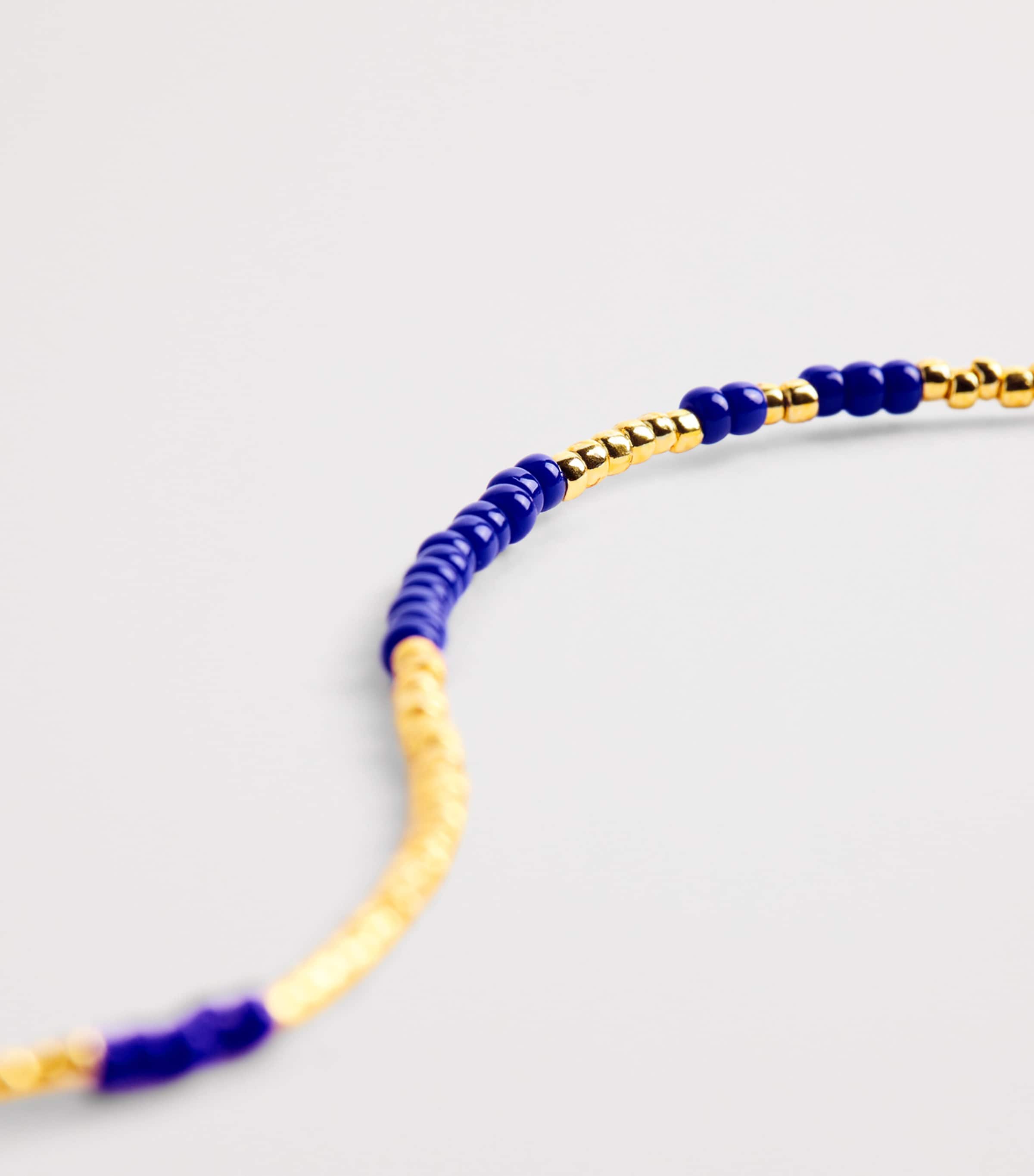 Anni Lu Gold-Plated Beaded Asym Bracelet Navy Image 5