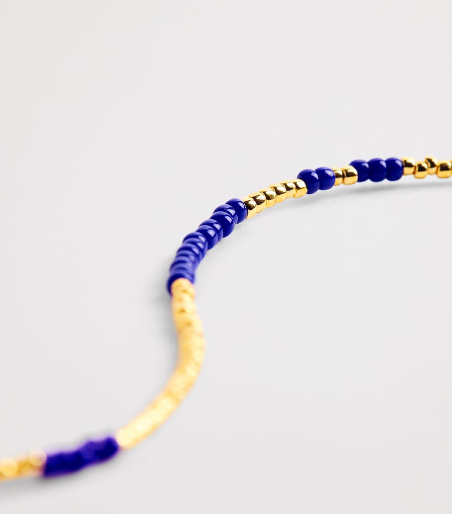 Anni Lu Gold-Plated Beaded Asym Bracelet Navy Image 5