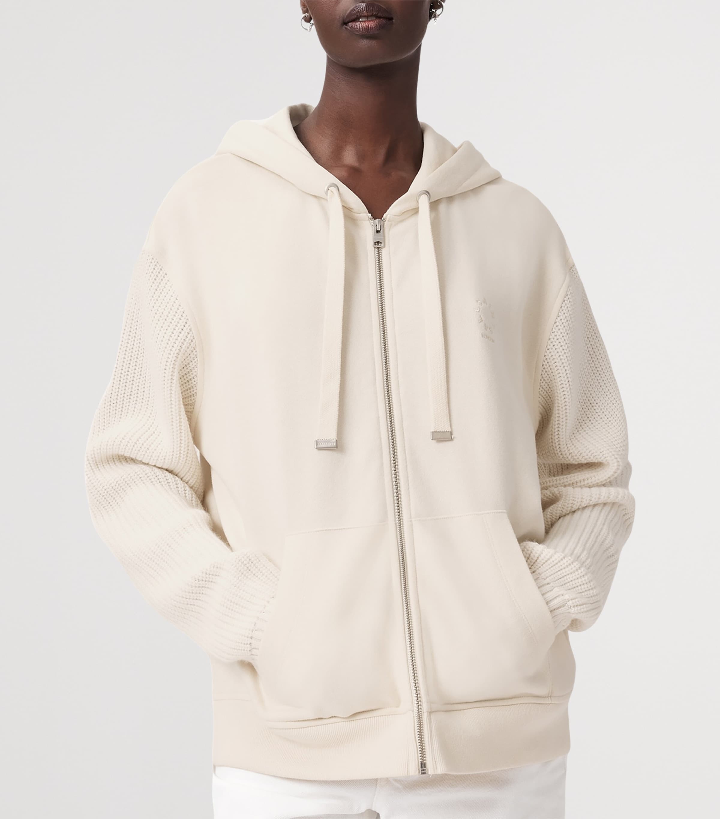 Amphie Knit Hoodie TOFU WHITE Image 5