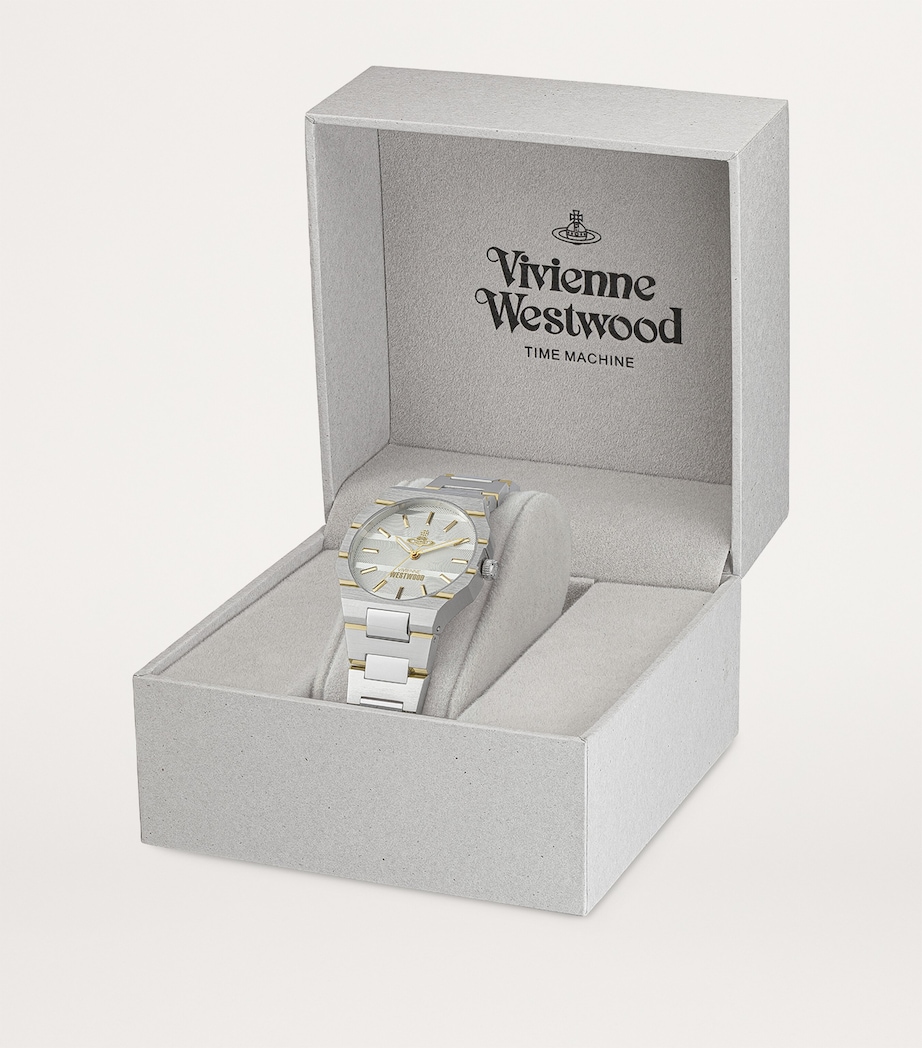 Stainless Steel The Bank Watch 35mm SILVER Image 4
