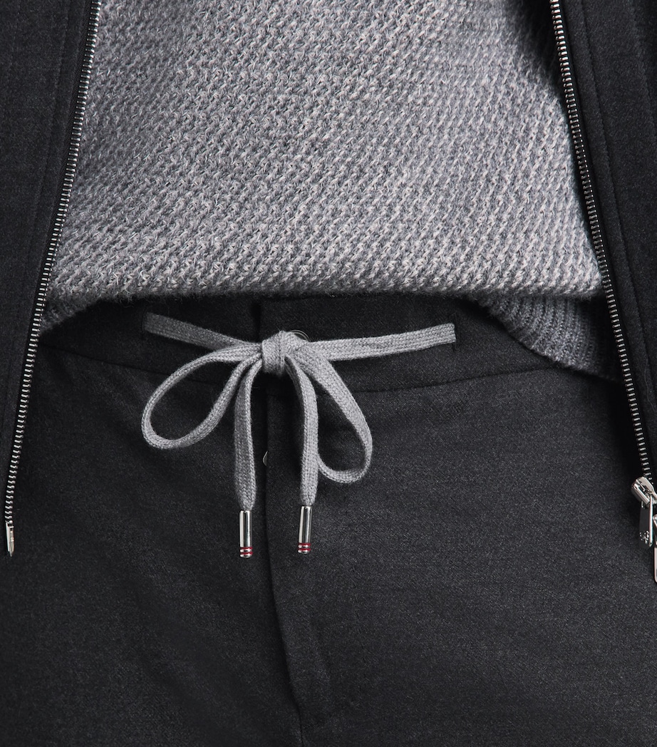 Marco Pescarolo Womens Cashmere Drawstring Trousers Grey Image 3