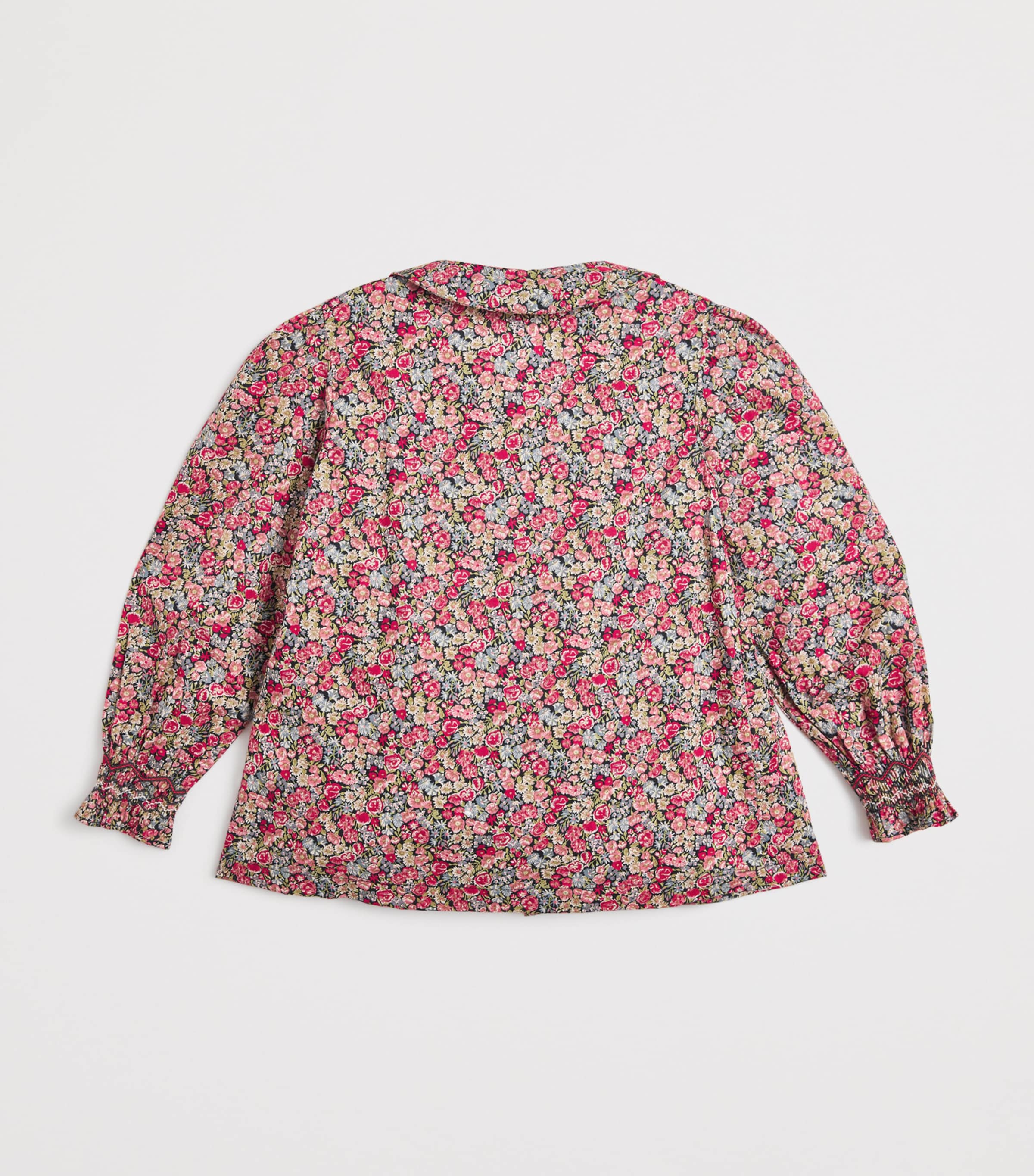 Cotton Liberty Print Blouse (2-12 Years) 24 GRIS FONCÉ Image 2