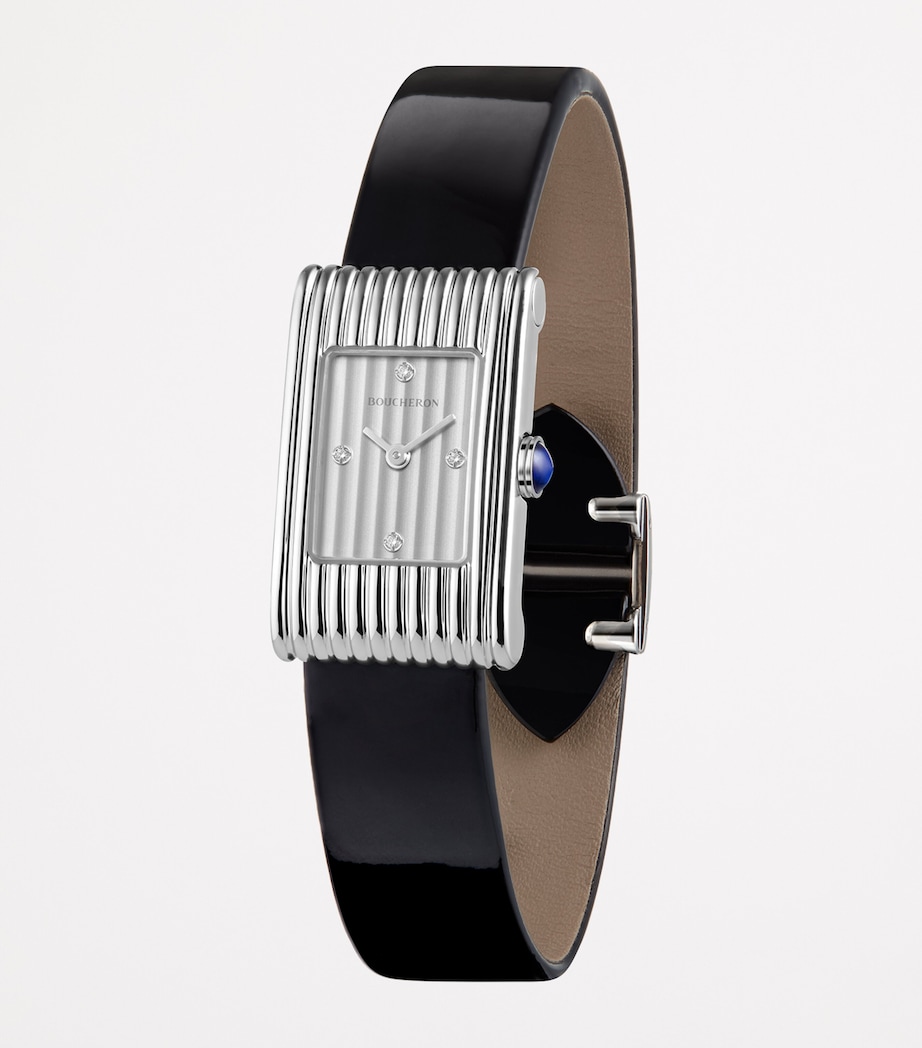 Stainless Steel and Diamond Reflet Watch 29.5mm NO COLOUR Image 3