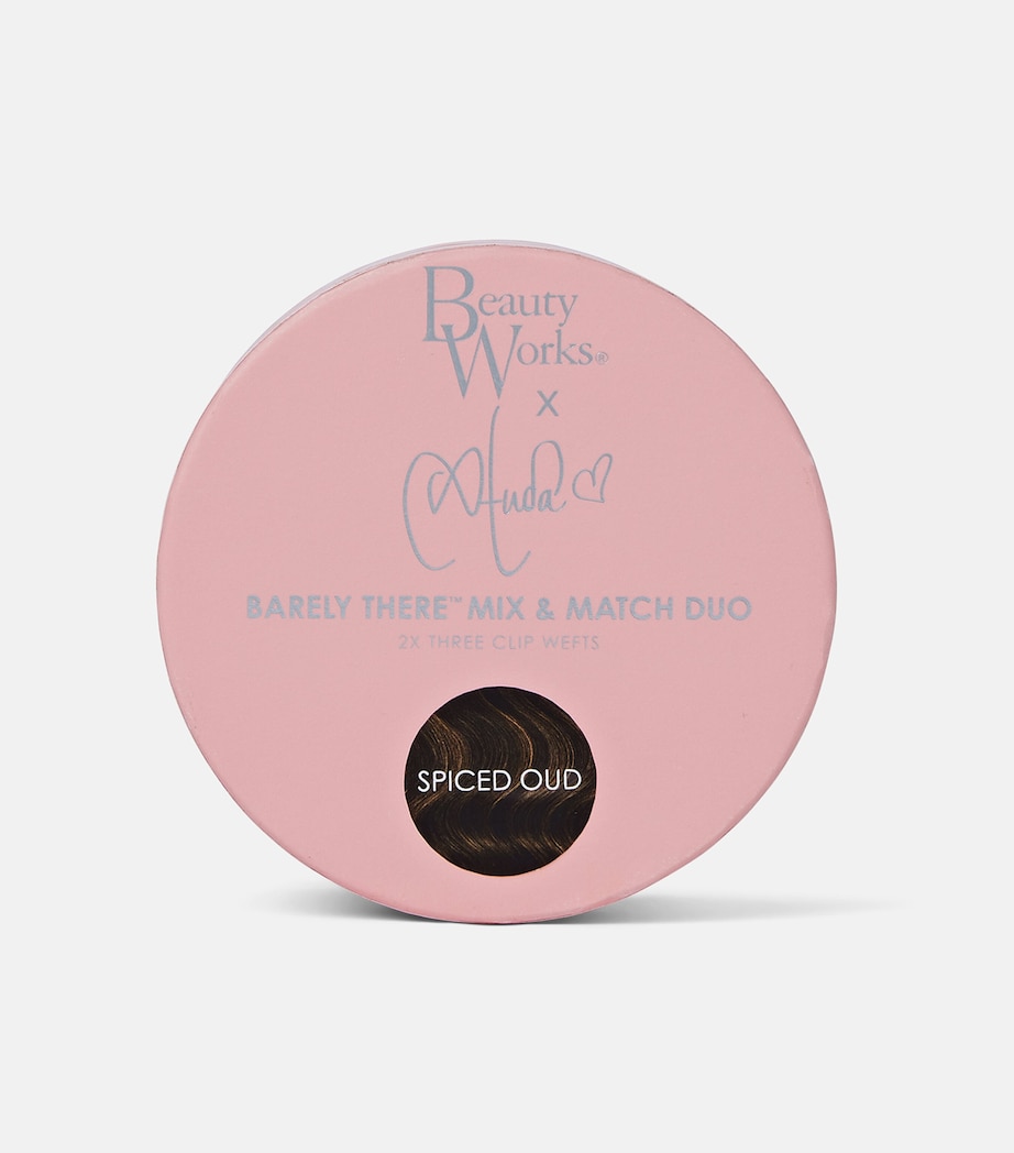 Beauty Works x Huda BARELY THERE Mix & Match Duo Clip-In Hair Extensions (20") HONEY BLONDE Image 3