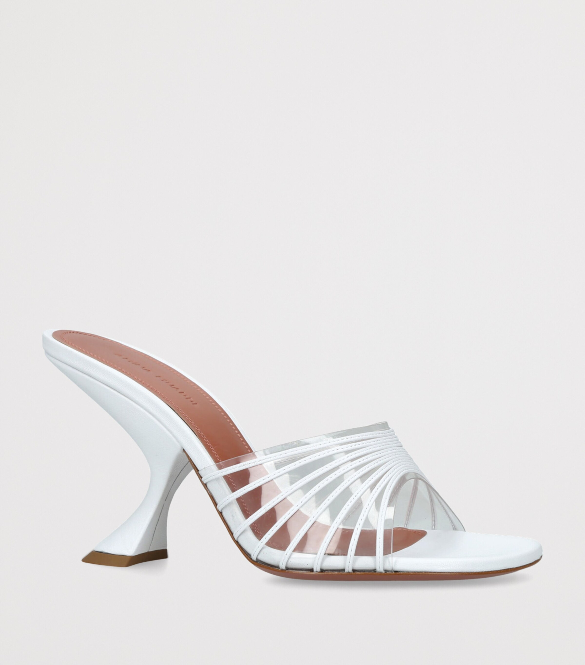 Leather Mookie Heeled Mules 90 WHITE/COMB Image 3
