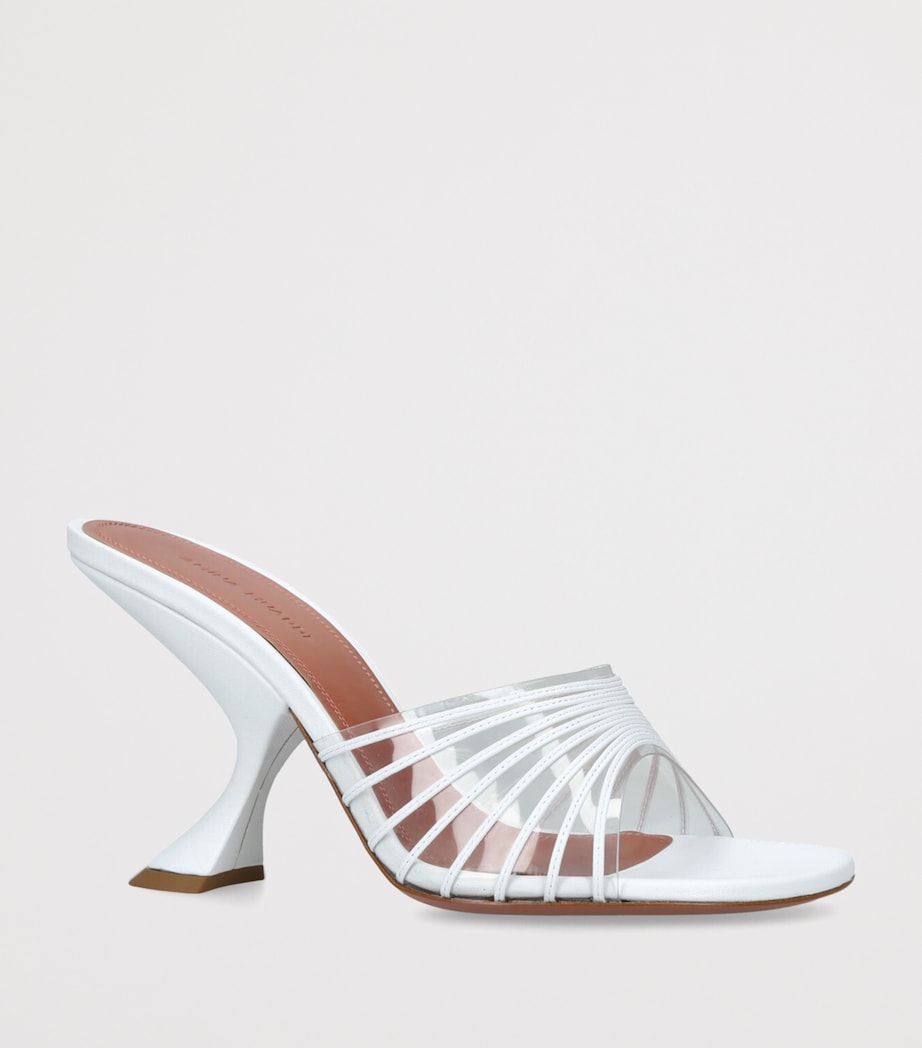 Leather Mookie Heeled Mules 90 WHITE/COMB Image 3
