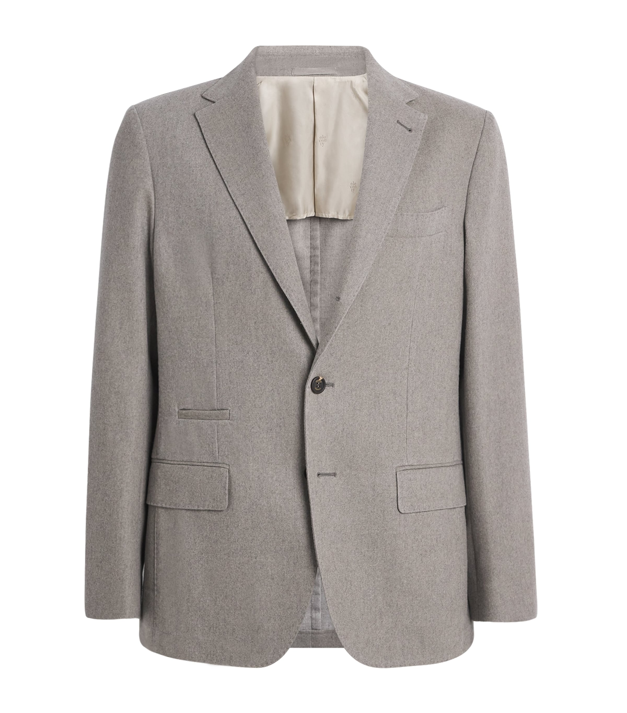 Eton Wool Flannel Soft Blazer In Black