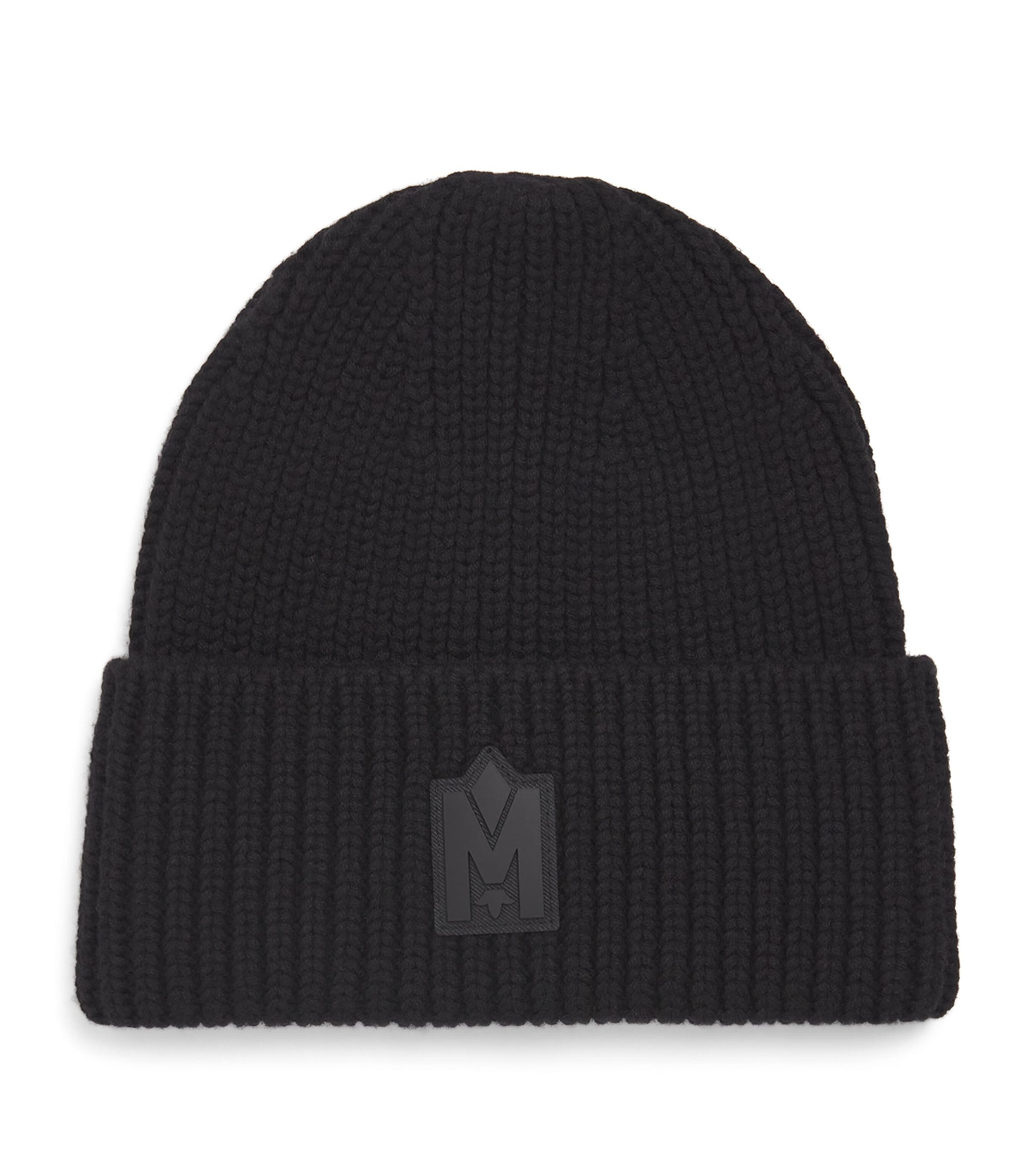 Mackage Wool-blend Ribbed Beanie In Black