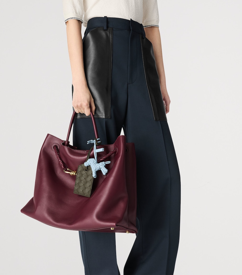 Intrecciato Leather Luggage Tag 3224 Image 2