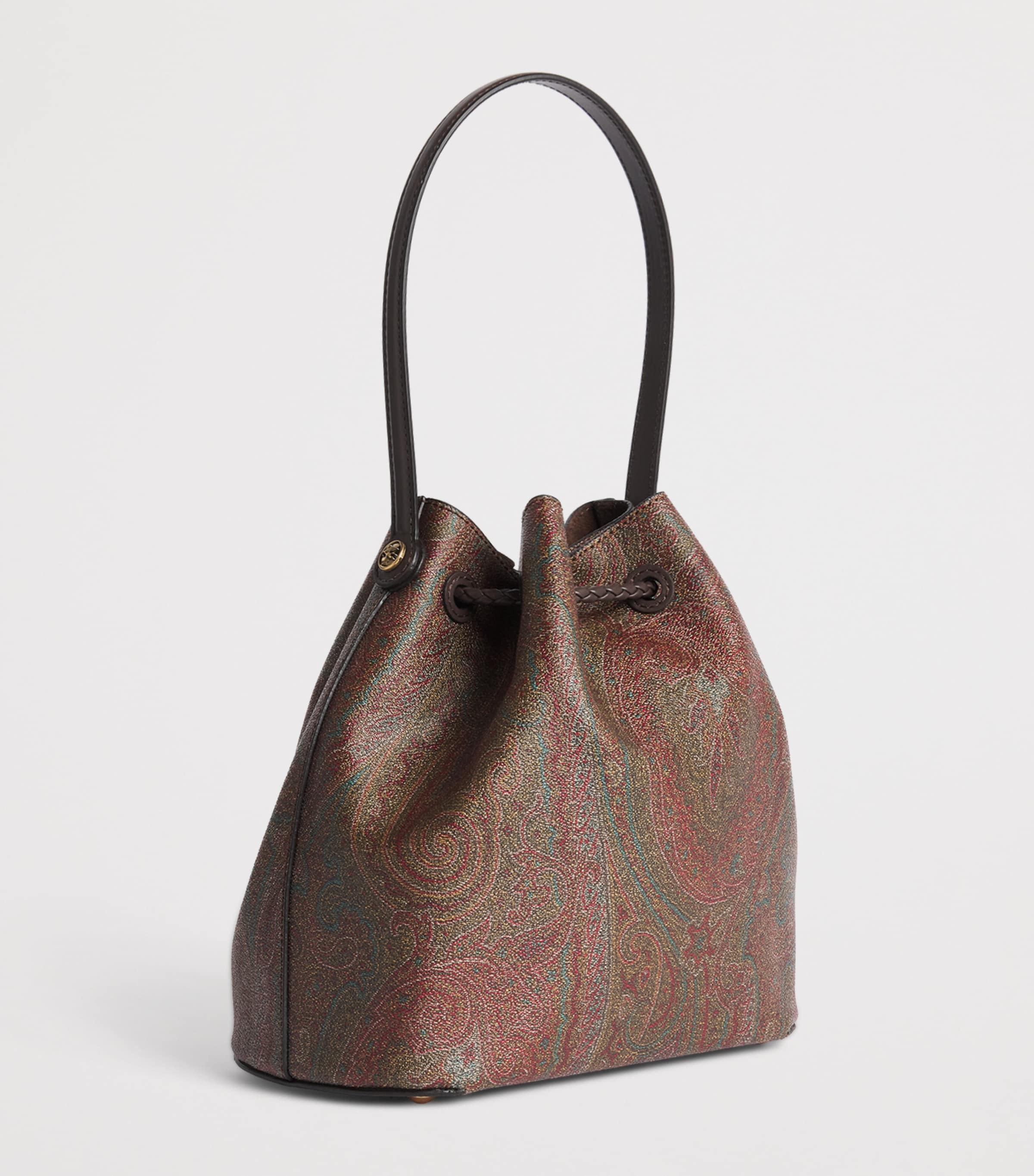Etro Small Paisley Arnica Bucket Bag Brown Image 3