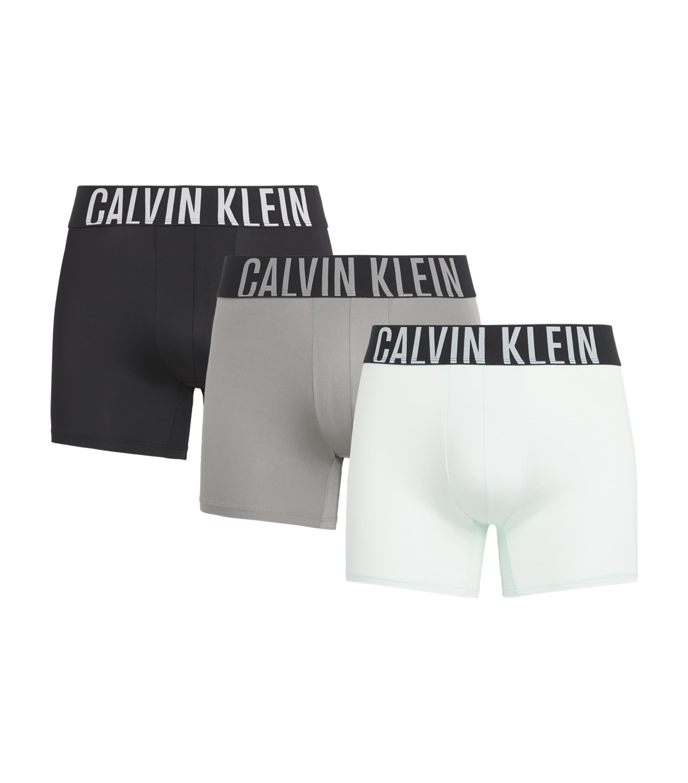 Calvin Klein Mens Intense Power Boxer Briefs (Pack of 3) Black/mist/mist Image 1