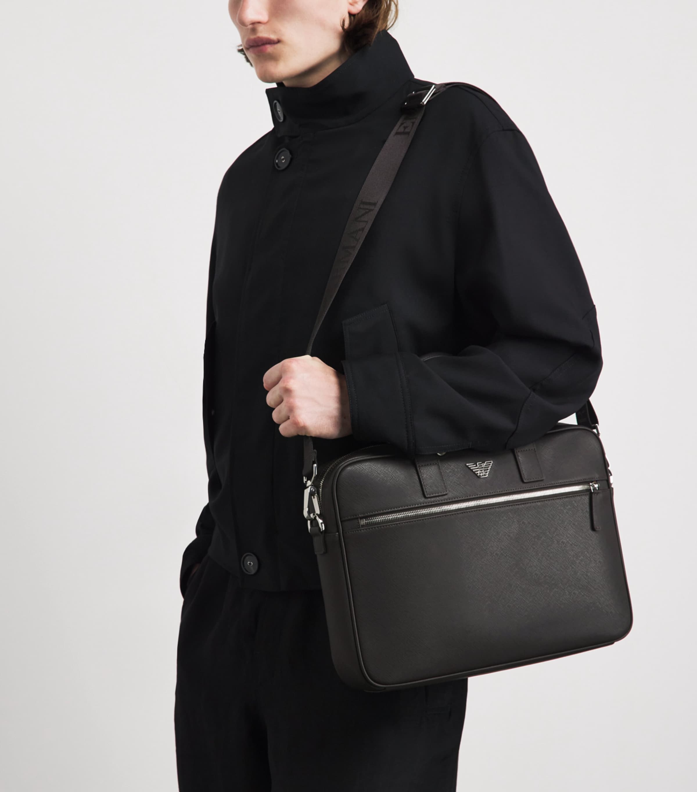 Emporio Armani Saffiano Leather Briefcase Image 2