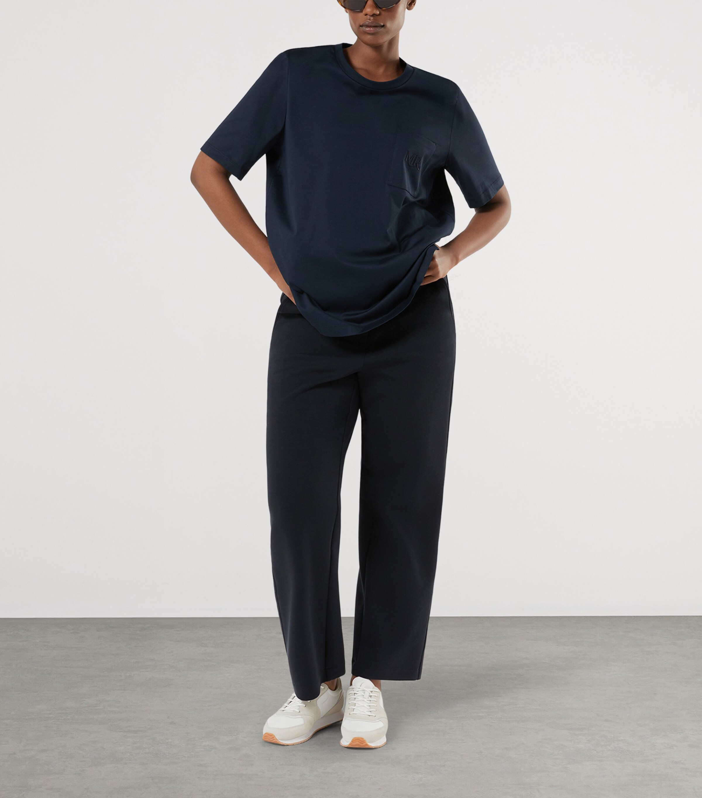Marina Rinaldi Womens Cotton Oversized T-Shirt Midnightblue Image 2