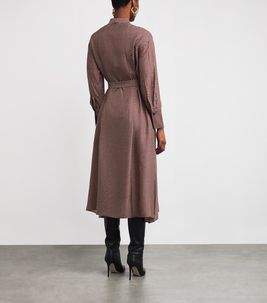 Check Print Orlan Midi Shirt Dress RUBY COMBO Image 3