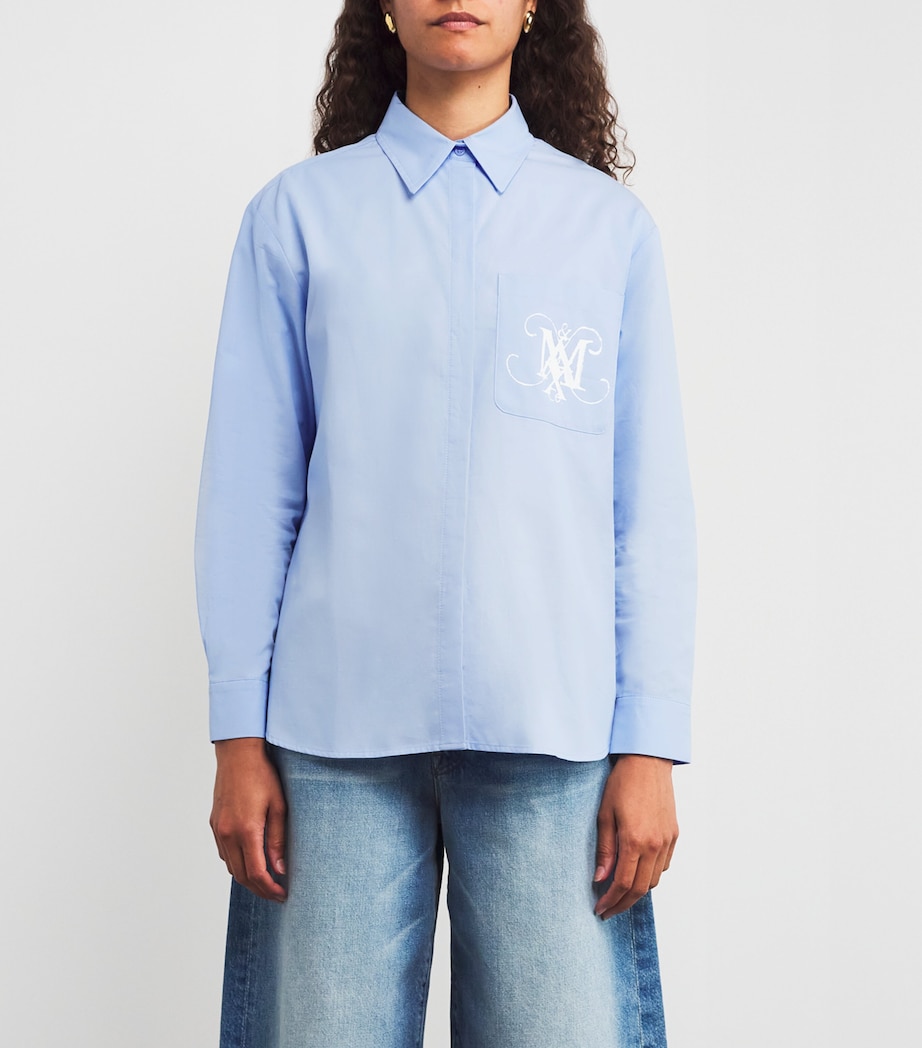 Cotton Twill Logo Shirt LIGHT BLUE Image 3